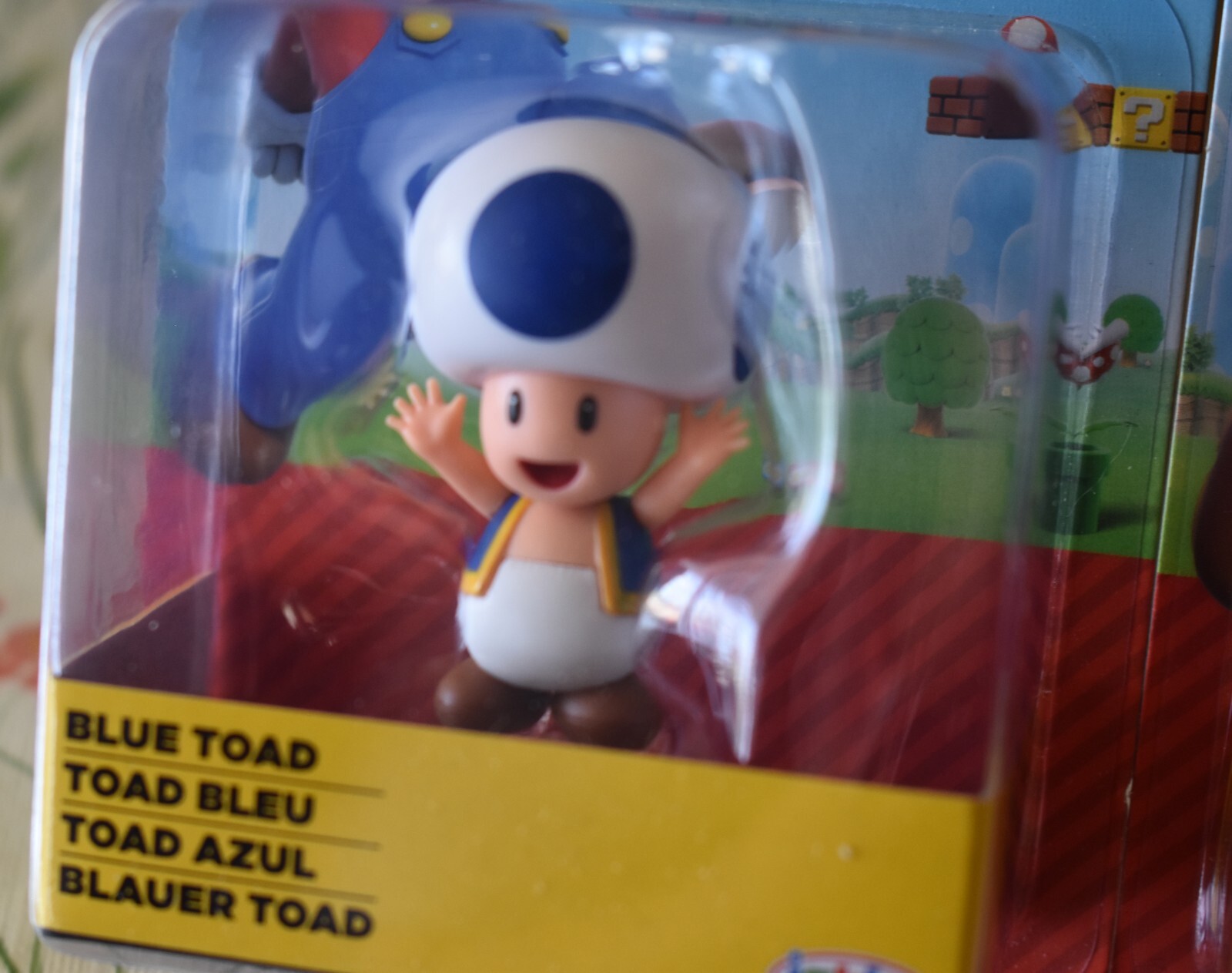 Super Mario BLUE TOAD & RED TOAD 2.5&Prime; Inch Jakks Figure NEW