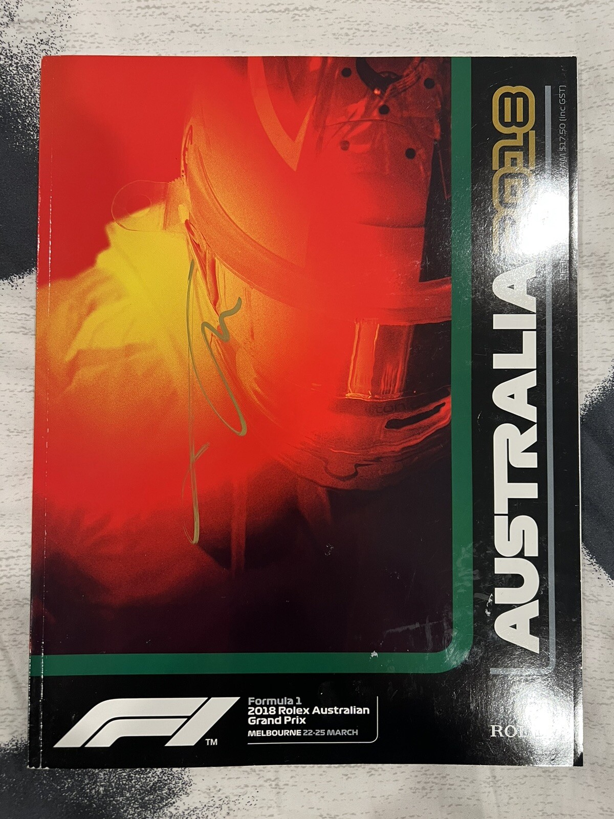 2018 Australia GP Fernando Alonso Signed Official Programme F1 Memorabilia PROOF