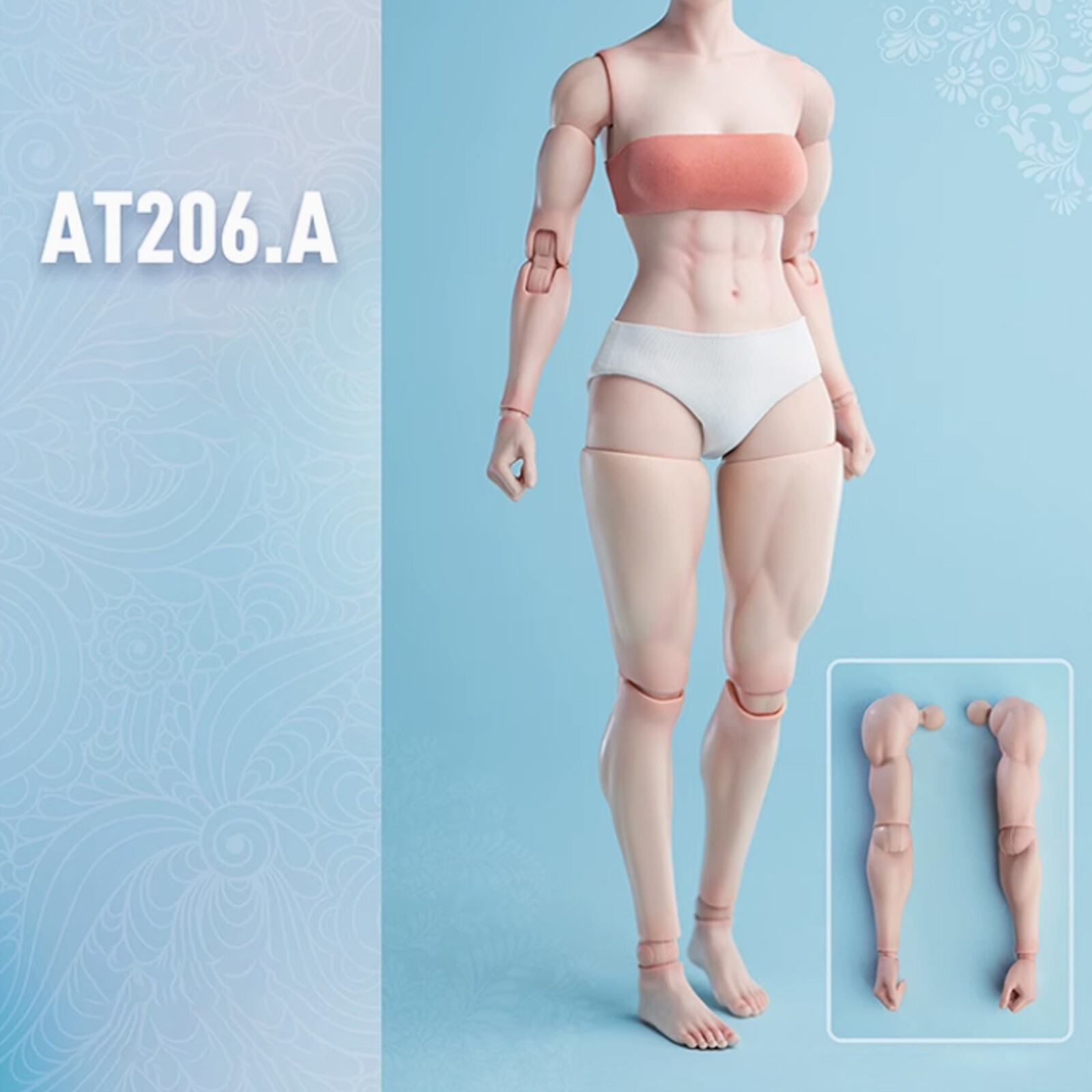 1/6 Female Soldier Muscle Type 12 inch Action Figure Toys AT206A & AT206Bcw