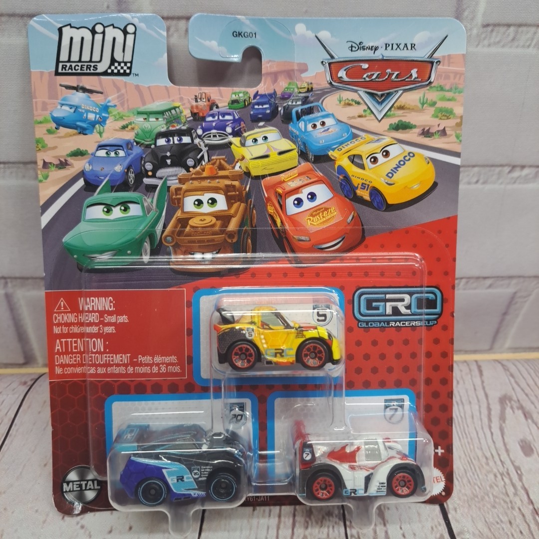 DISNEY PIXAR CARS MINI RACERS GRC MIGUEL CAMINO SHU TODOROKI 2024 3 PACK