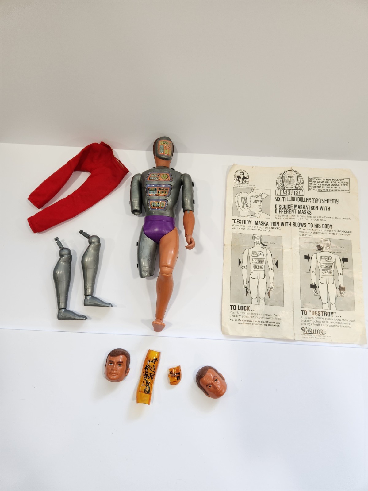Vintage: MASKATRON ROBOT » Kenner Action Figure( Six Million Dollar Man series)