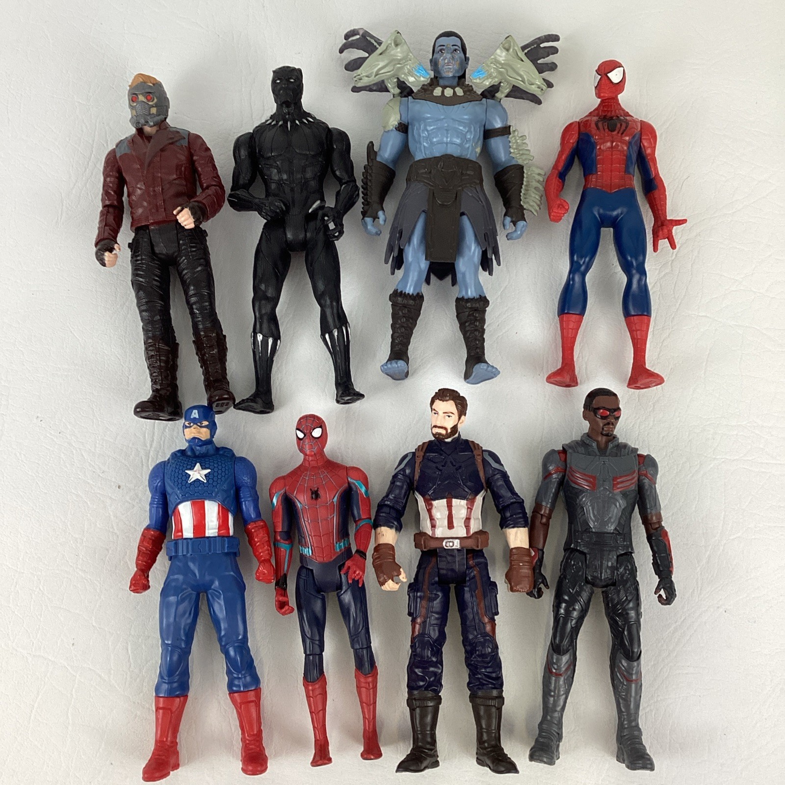 Marvel Avengers 6&Prime; Action Figure Bundle 8pc Lot Spider-Man Black Panther Falcon