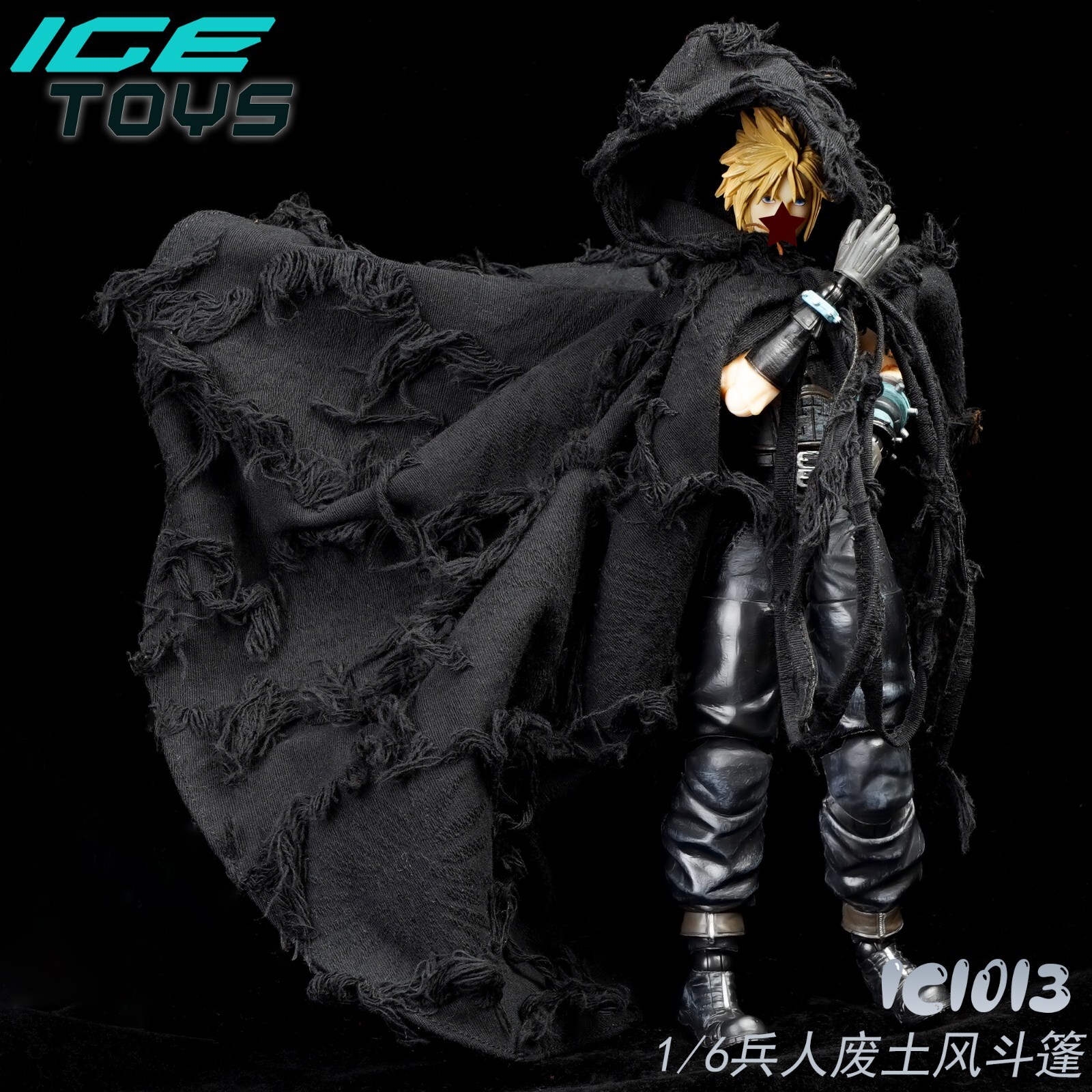 1/6 Black cloak Model Toys Fit 12&Prime; TB Male Action Figure Body Model Toys