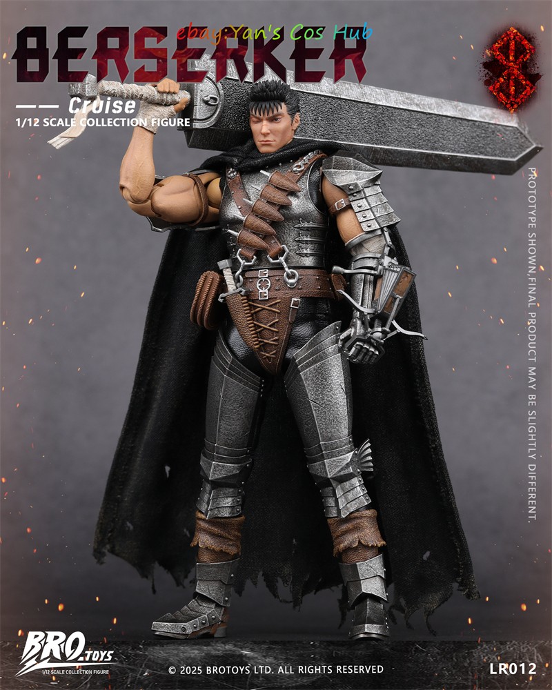 Pre-Order 1/12 Brotoys Berserker Guts Cruz Lr012 Action Figure With Bonus