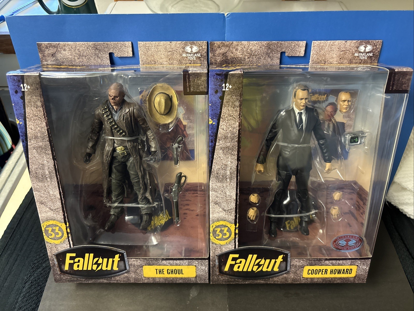 2025 Mcfarlane Toys Fallout The Ghoul and Cooper Howard Red Platinum Chase Set