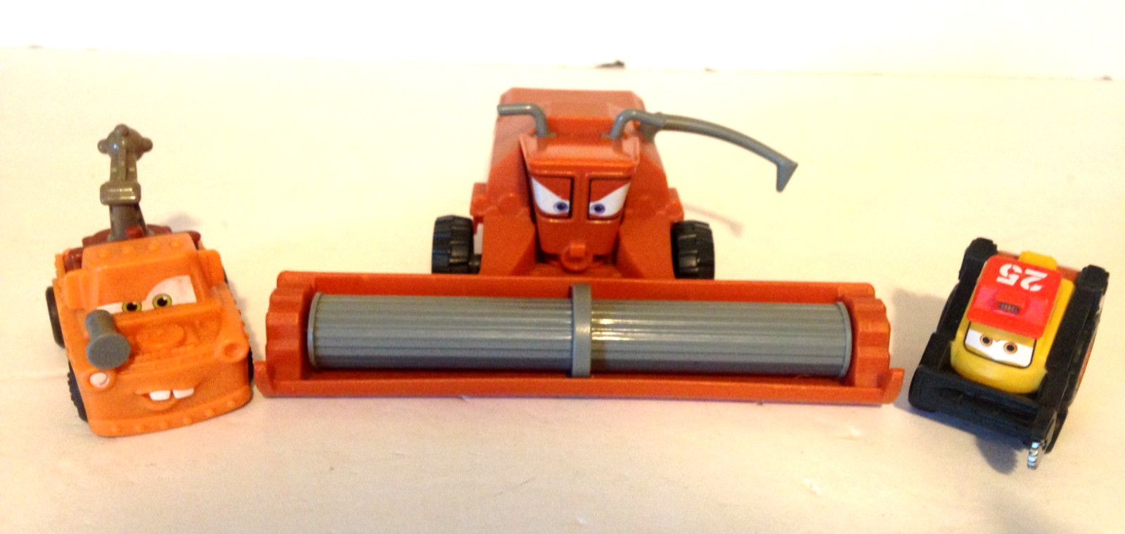 Disney Cars Frank Combine Harvester Tow-Mater & Planes Drop 25 w/Saw Plastic Lot