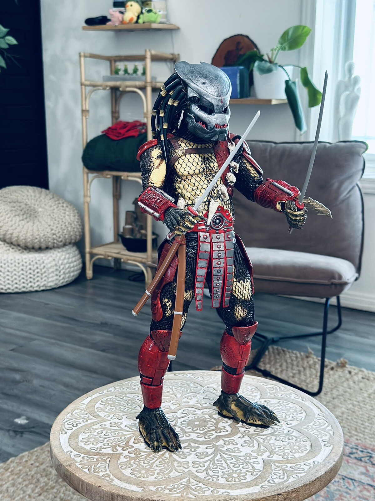 Custom 1/4 Jungle Berserker Mask For Neca Jungle Hunter Predator -MADE TO ORDER