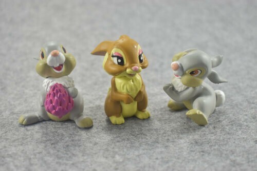 Catoon Bambi Thumper Plastic Assorted 7 pcs Figures Cake Topper Party Gift Toys