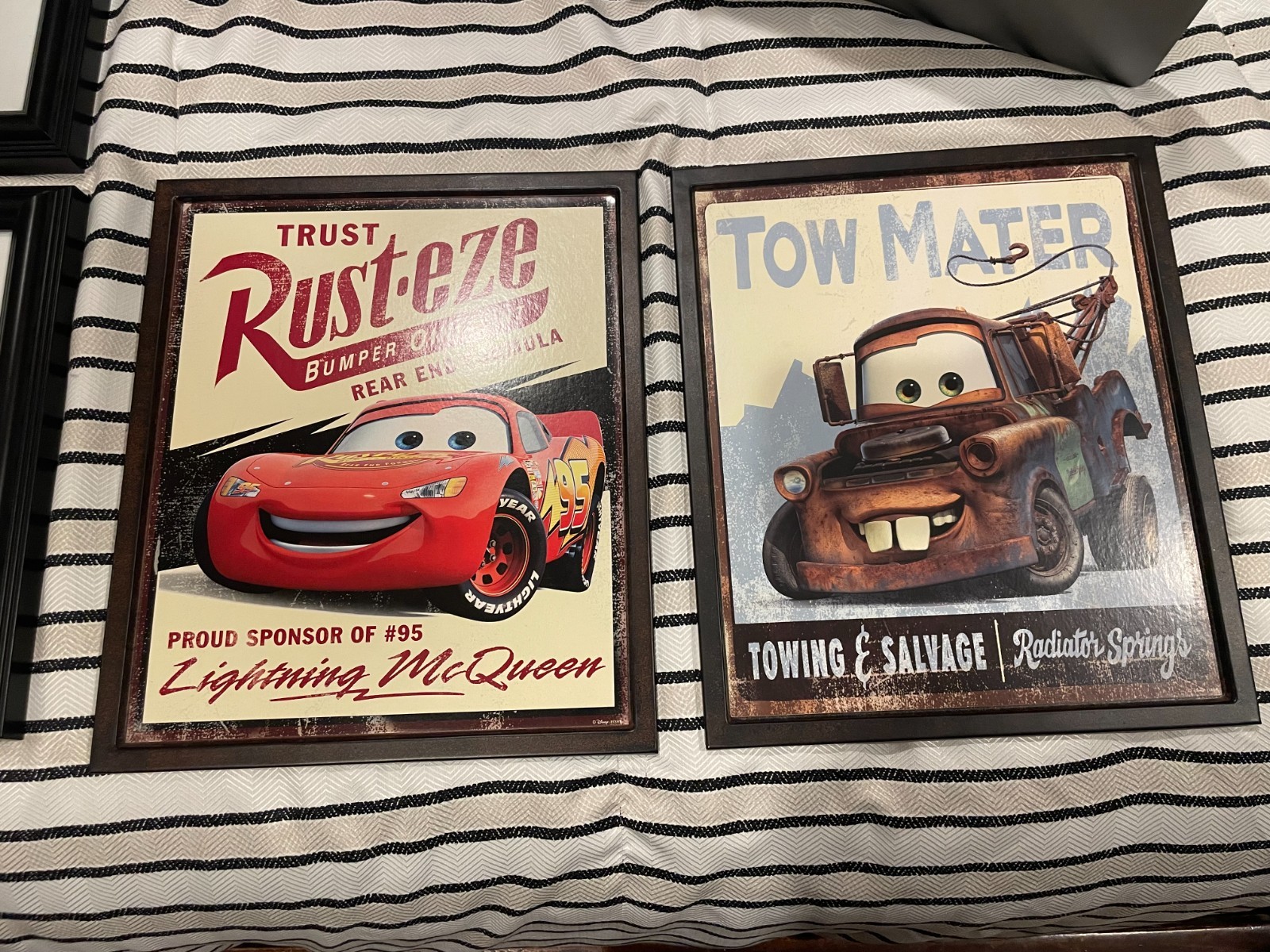 Cars (2006) Vintage Picture Frames of the movie – 8 COLLECTIBLE FRAMES TOTAL