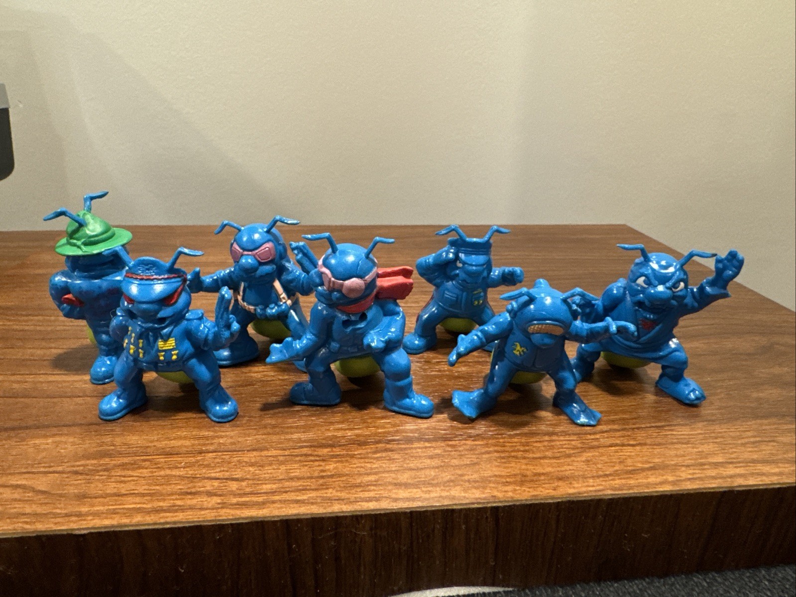 Hasbro Army Ants Lot of 7 Vintage Toys Blue, 1980s
