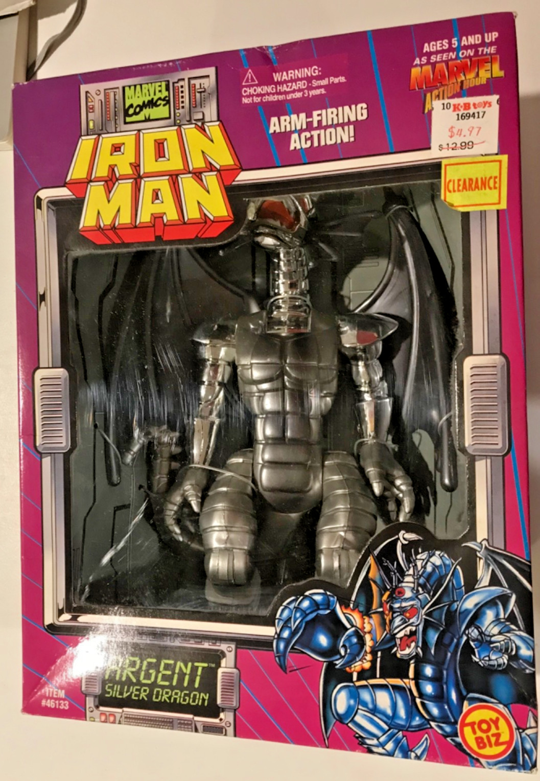 ARGENT Dragon Figure, Iron Man, Marvel TV Action Hour Animated, Marvel Legends