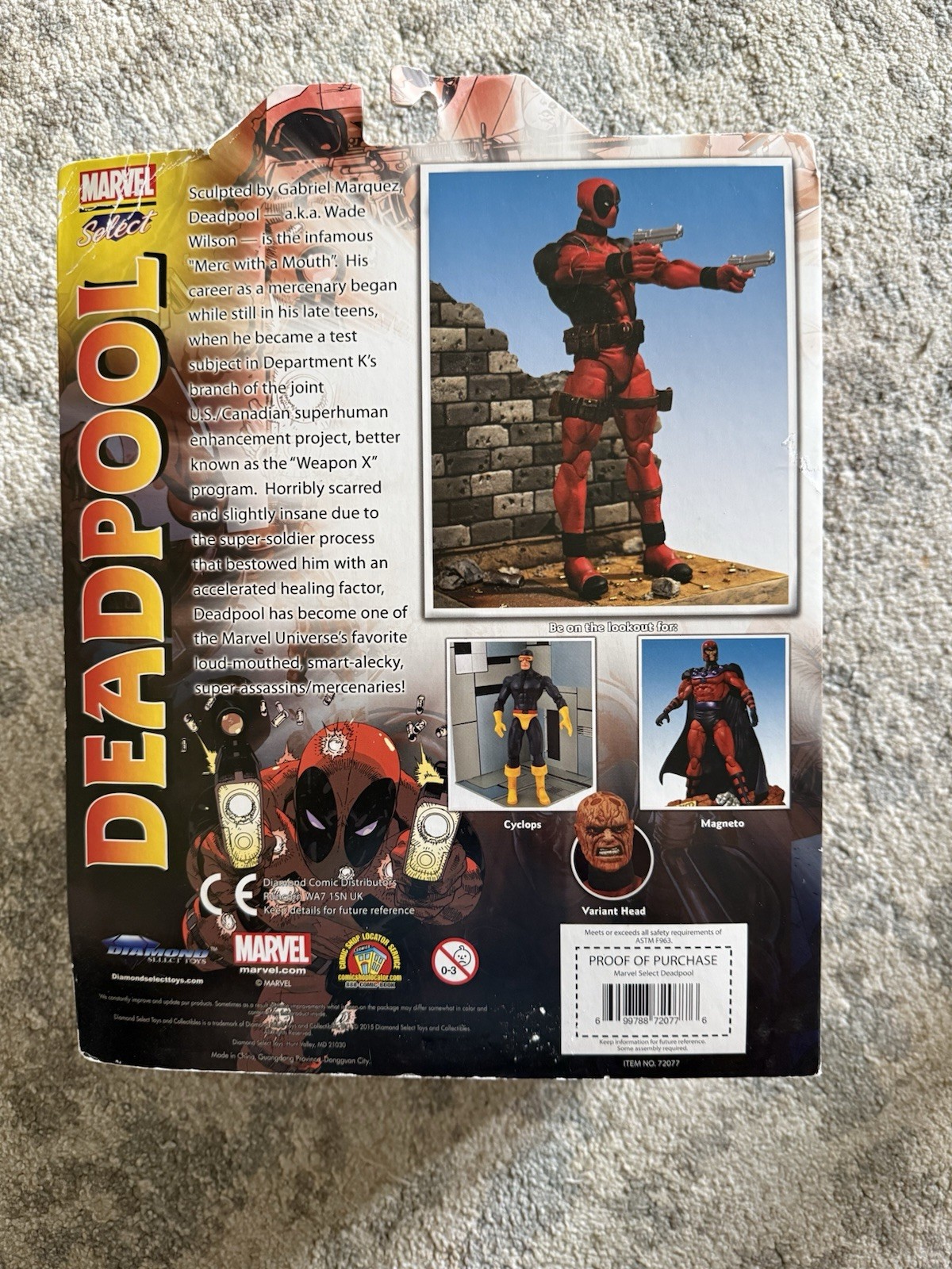 MARVEL SELECT DEADPOOL Action Figure Complete WITH BASE Diamond 2016 NEW SEALED