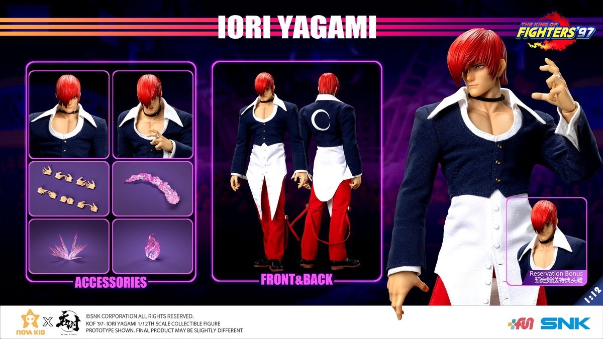 TS-XXZ-008: TUNSHI x SNK KING OF FIGHTERS ’97 IORI YAGAMI 1/12 Action Figure