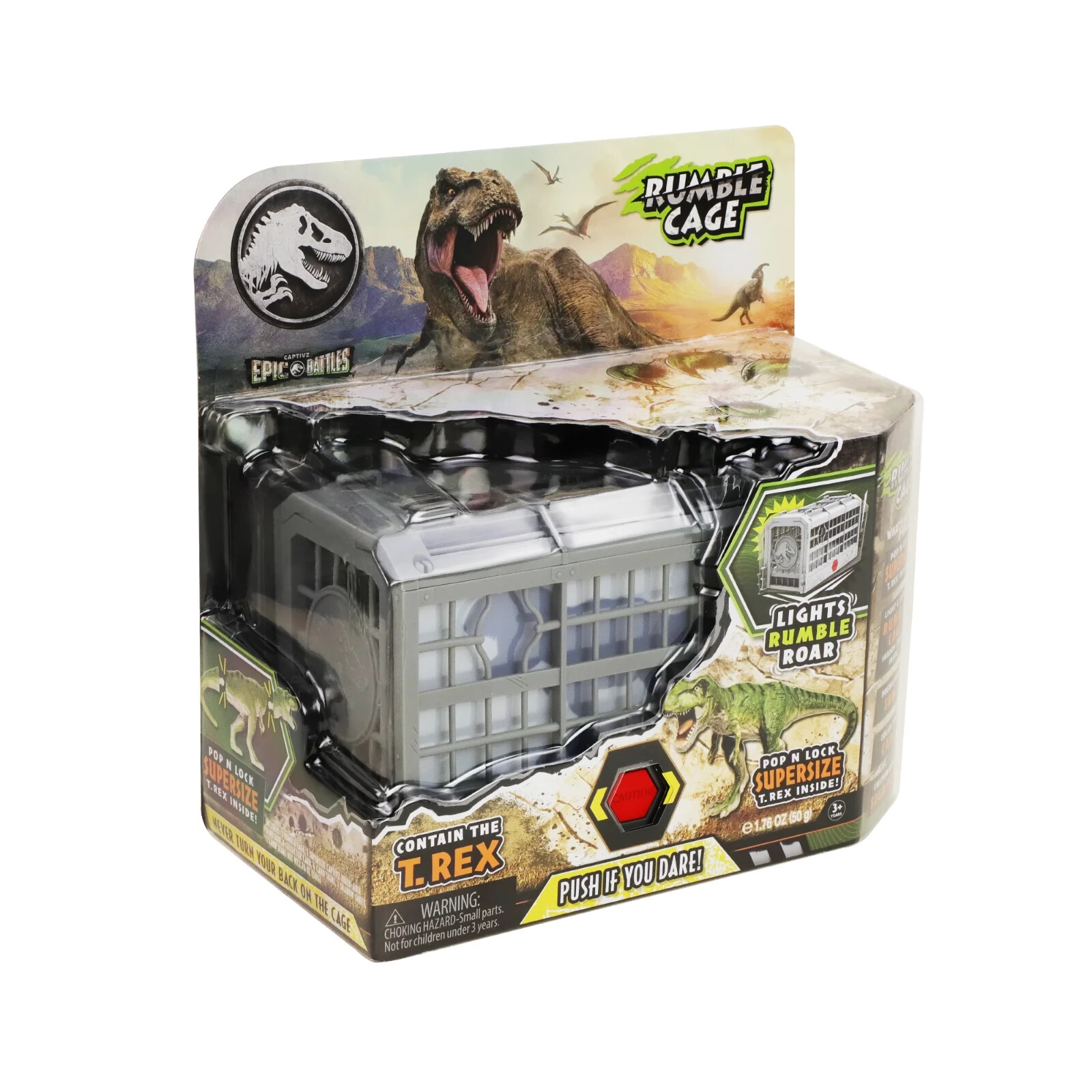 Jurassic World Captivz Epic Battles T Rex Rumble Cage with Light And Sound NEW