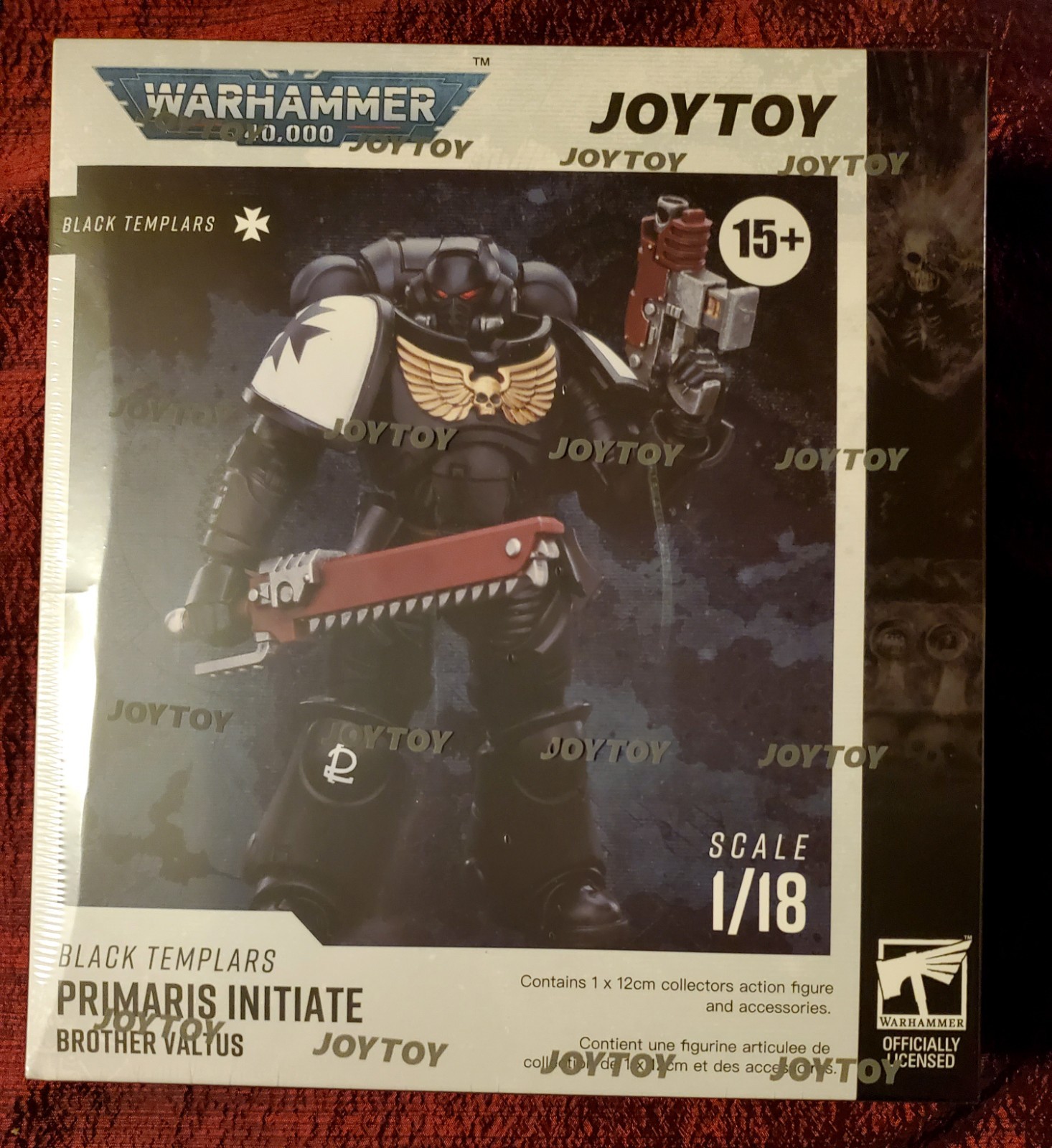 JoyToy Warhammer 40,000 40K | Space Marines Black Templars Brother Valtus