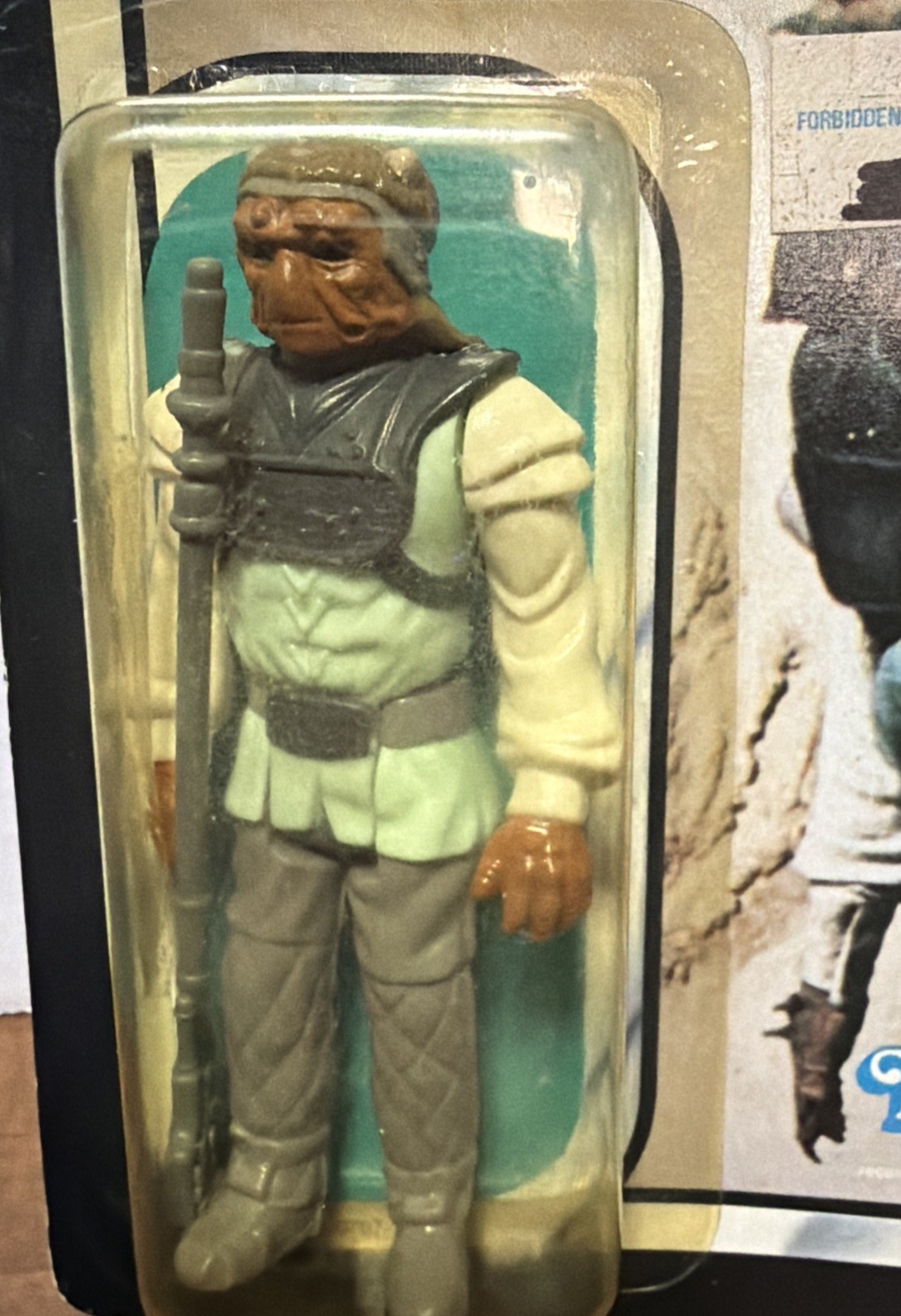 Vintage 1983 Star Wars Rotj Nikto Moc 79 Back Completely Sealed Crease Card *178