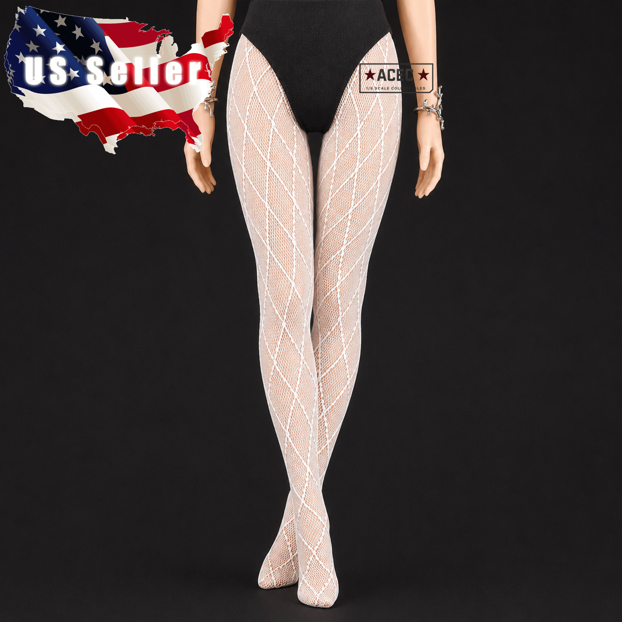 1/6 Fishnet Pantyhose Tights Stockings For 12&Prime; Hot Toys Phicen TBLeague Figure