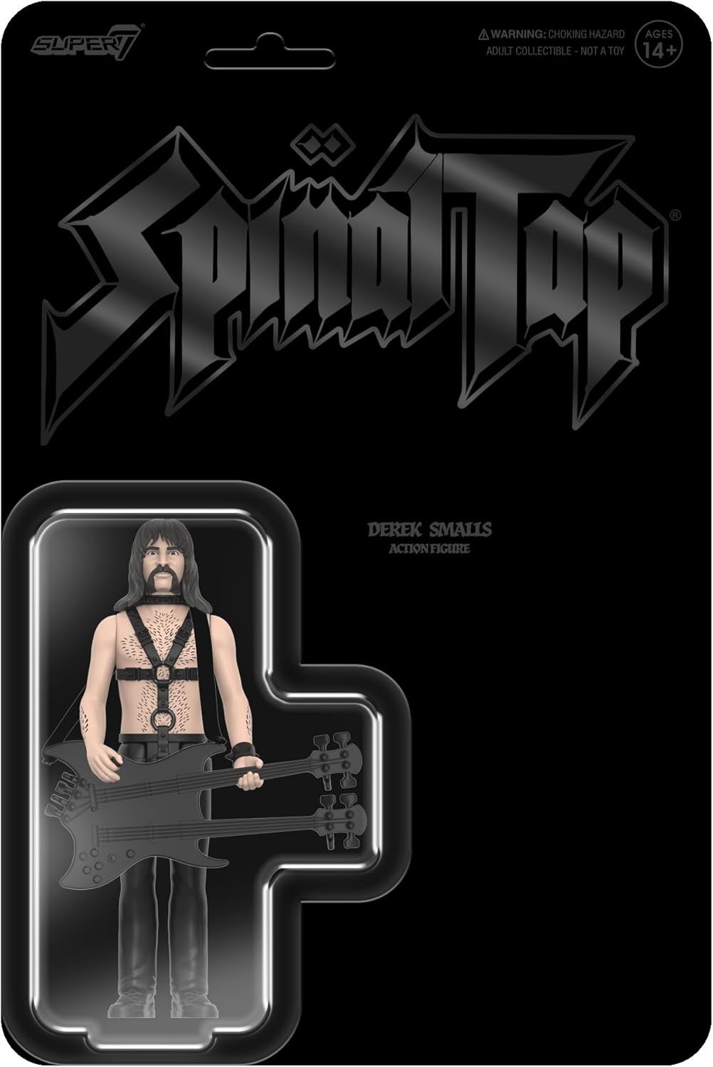 Super7 Spinal Tap Reaction Figures Wave 02 – Derek Smalls (None More Black) Acti
