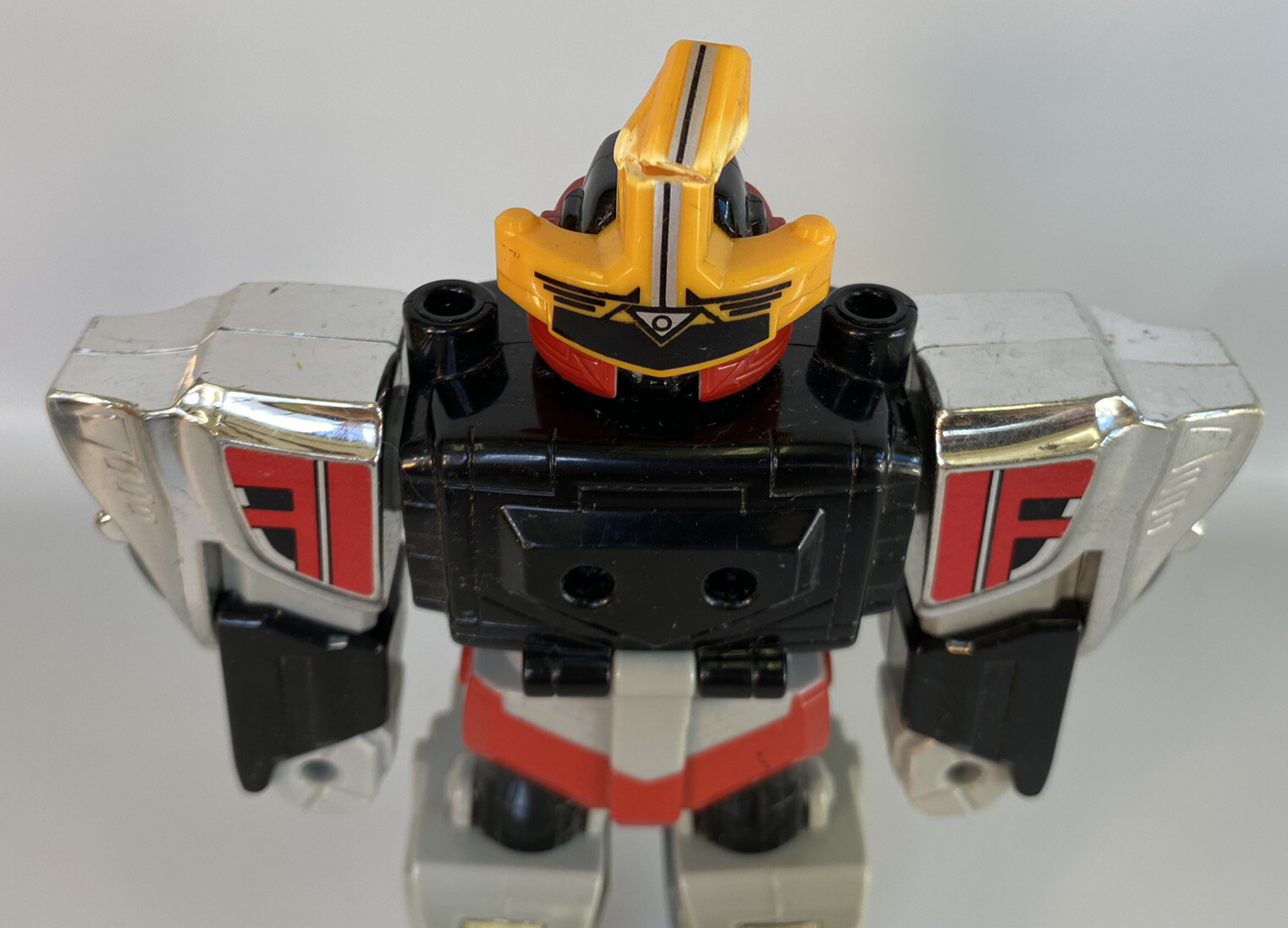 Power Rangers Time Force Shadow Force Red Megazord Zord 8” Figure AS-IS Broken