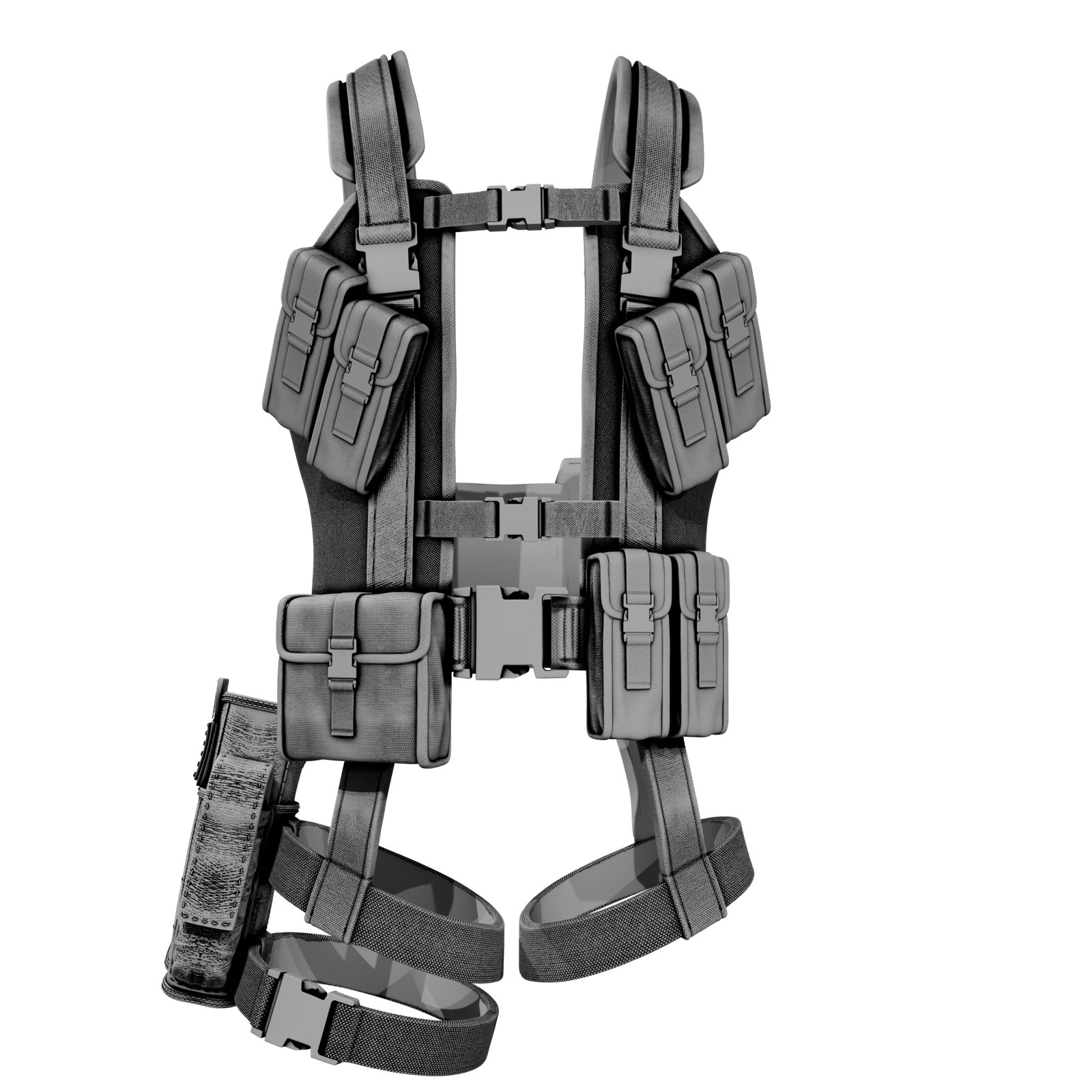 1/12 Scale Action Figure Chest Harness: Solid Snake