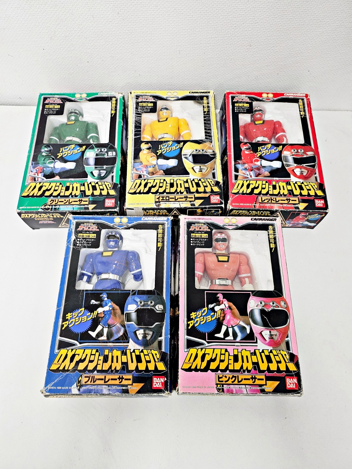 Gekisou Sentai Carranger DX 5pc lot Red Yellow Red Pink Blue Green