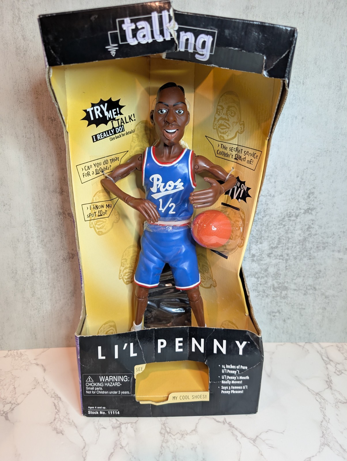 Talking Lil Penny Hardaway Basketball Figure 1997 14&Prime; Doll – Box Damage