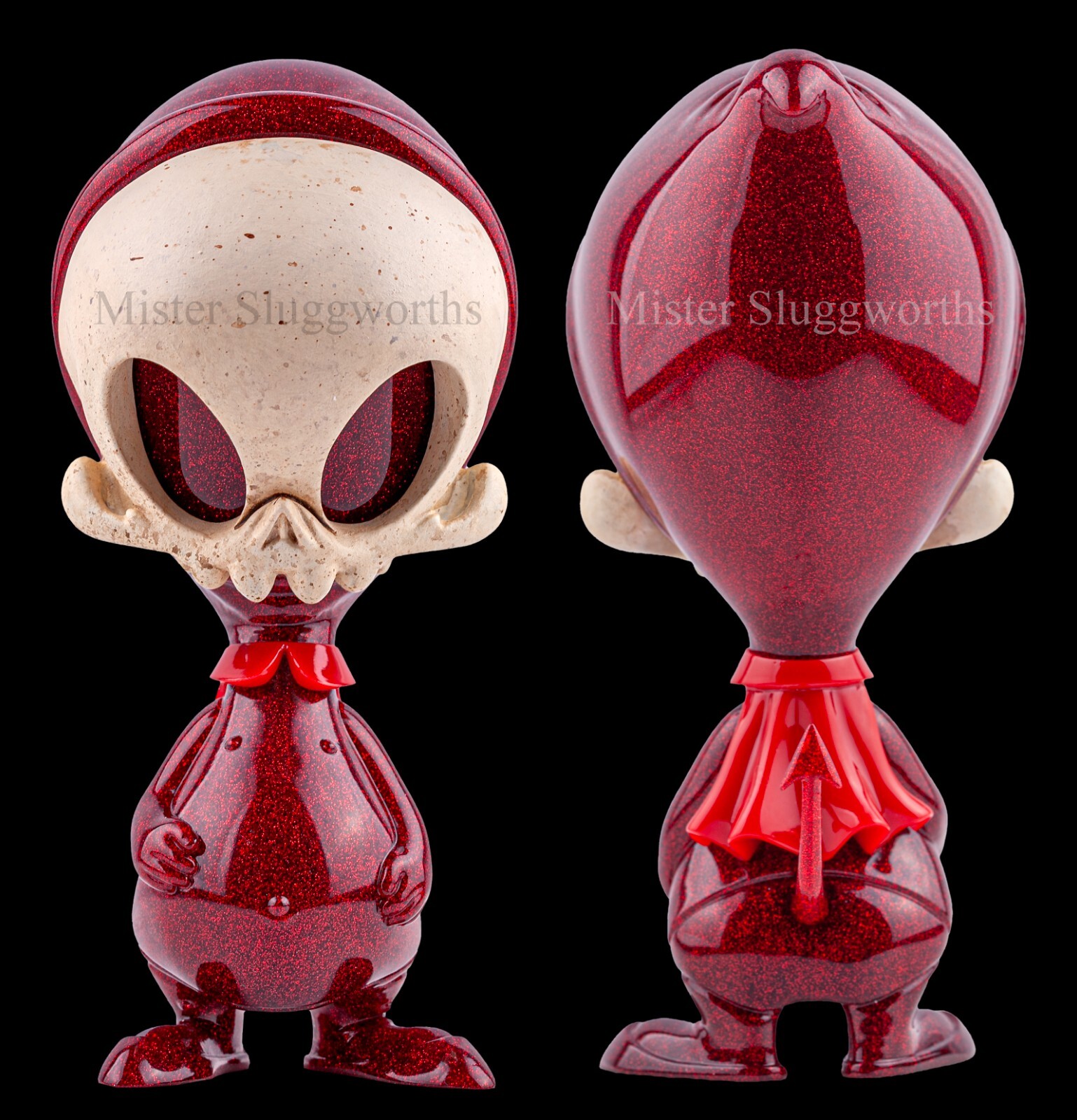 NEW DCON 2013 LUCKY DEVIL 9” SKELVE ART SCULPTURE Gothic Sofubi Kaiju Halloween