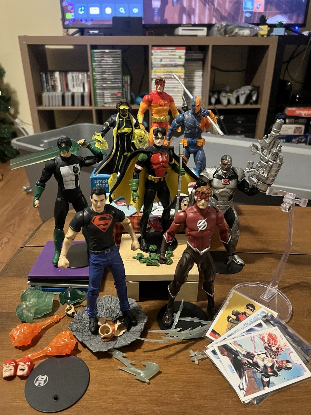 McFarlane Lot DC Multiverse Teen Titans Robin Deathstroke Cyborg Kid Flash 7”