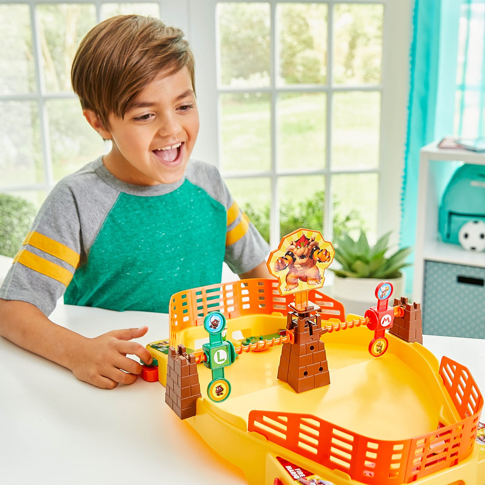 Super Mario Fireball Stadium – 2-Player Tabletop Action Game for Ages 5+ – In…