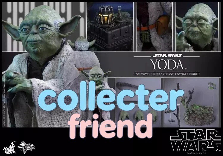 Hot Toys MMS 369 Star Wars Episode V The Empire Strikes Back Yoda Figure OPEN