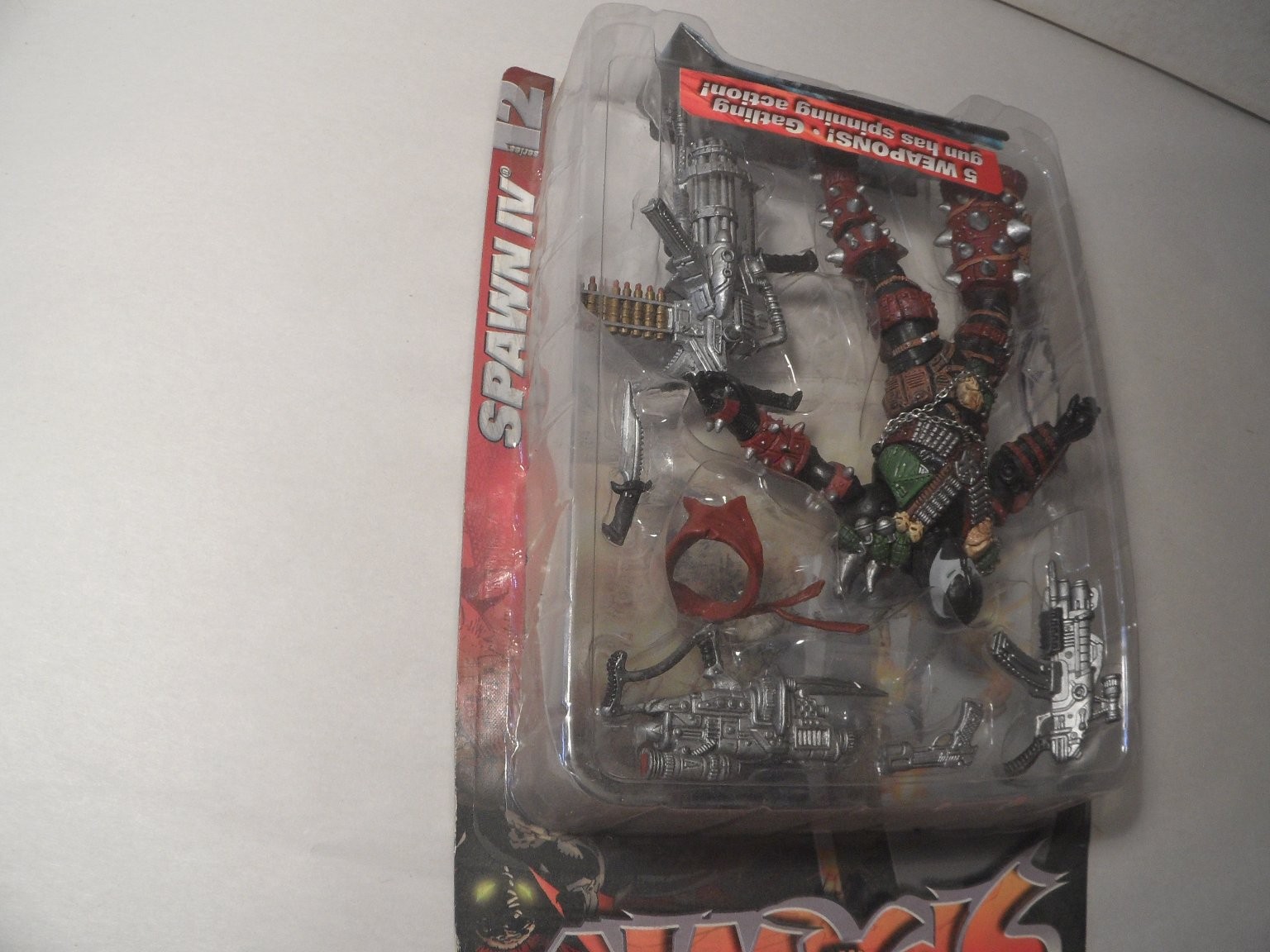 McFarlane Toys Spawn IV Action Figure 7in Scale 5 Weapons Gatling Gun
