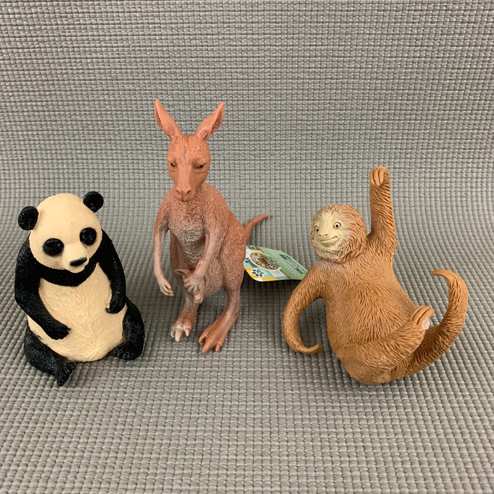 BOLEY Zoo Troop Safari Animals Panda Kangaroo w/Joey Sloth Figures Lot of 3 NEW