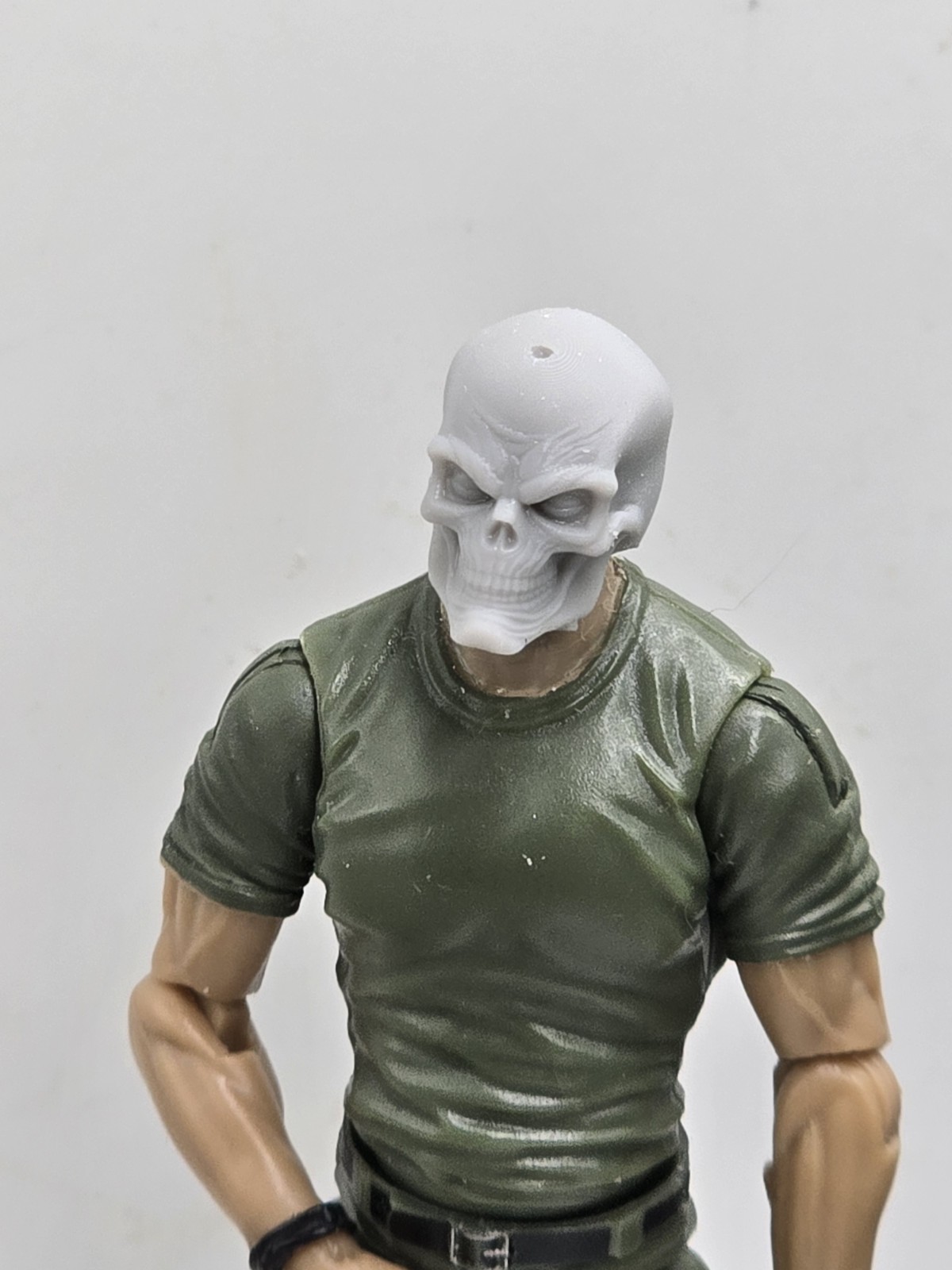 3d Printed RED SKULL VILLIAN HEAD 1:18 3 3/4&Prime; 25th Anniversary B123