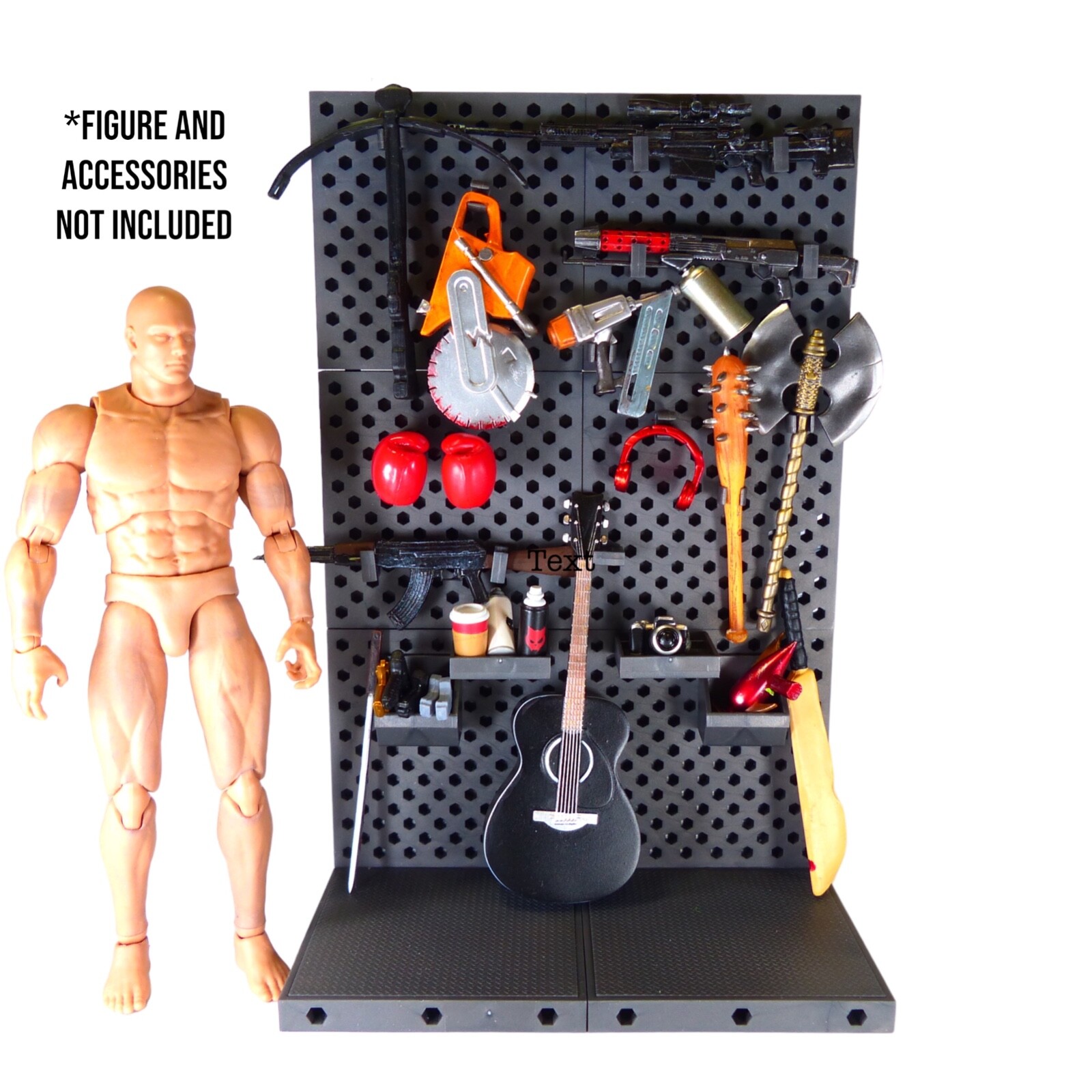 Super Action Stuff Ultimate Weapons Rack 1/12 Scale Modular Diorama Accessory
