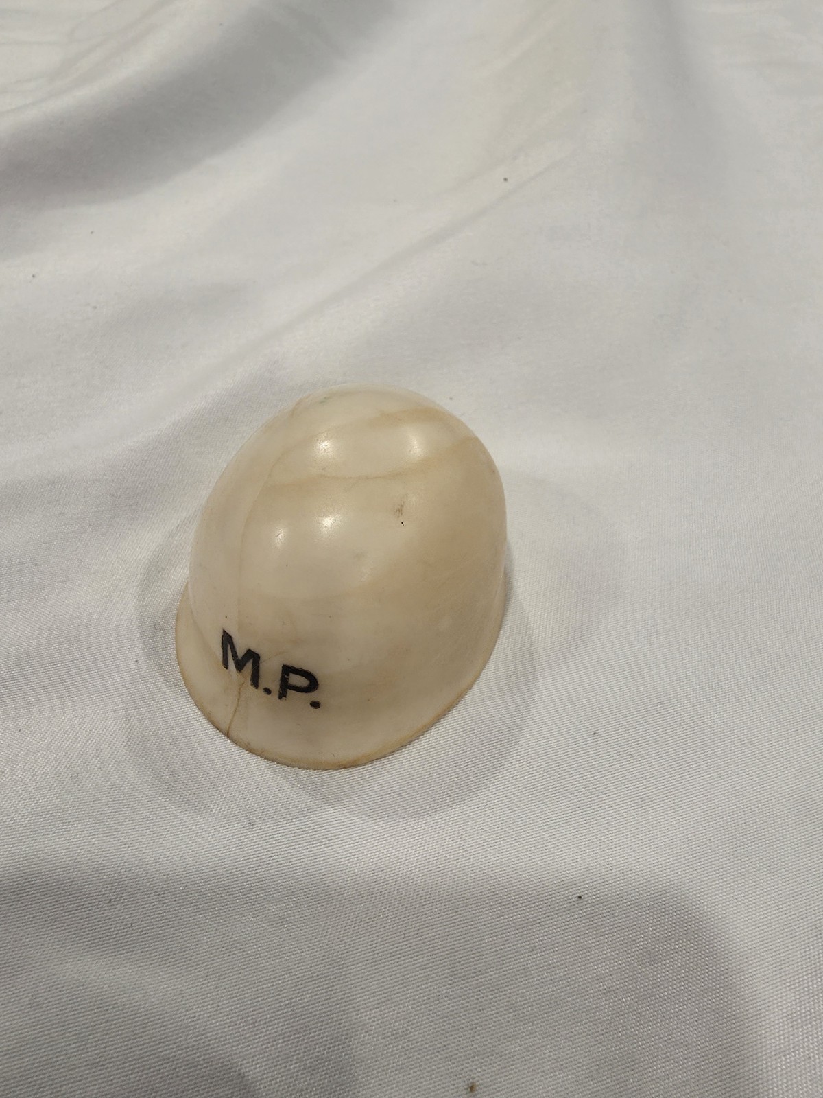 Vintage G.I. Joe Hasbro White MP Helmet Military Police Accessory 1960s Original