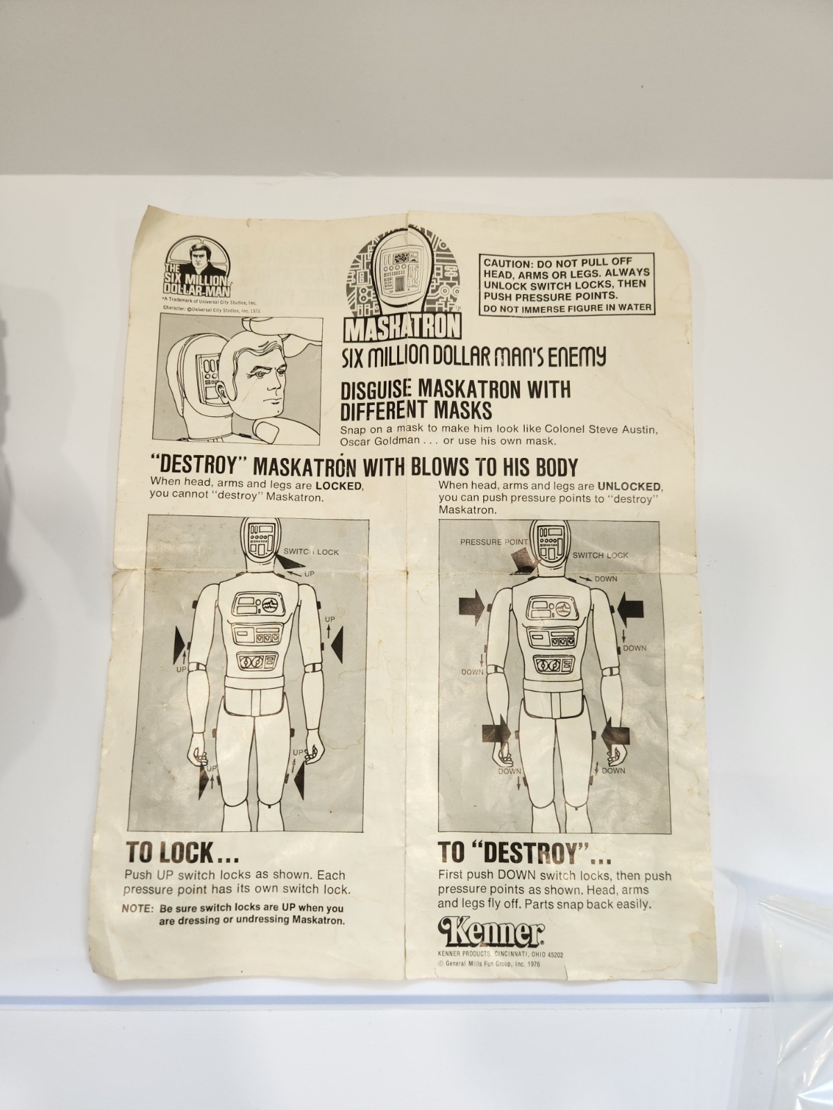 Vintage: MASKATRON ROBOT » Kenner Action Figure( Six Million Dollar Man series)