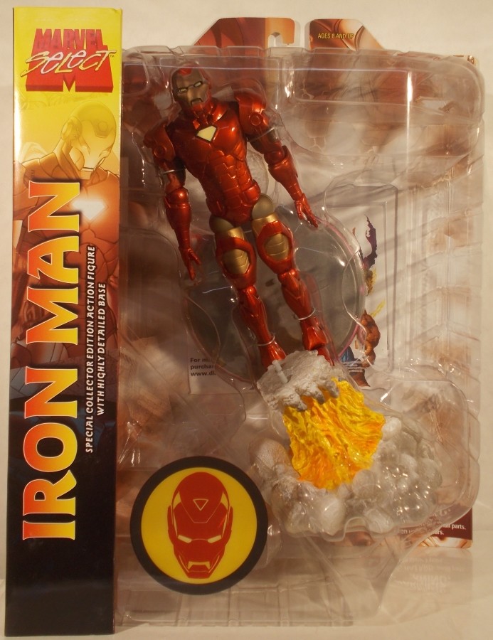 Marvel Select Diamond Iron Man With Display Stand Tony Stark Robert Downey Jr