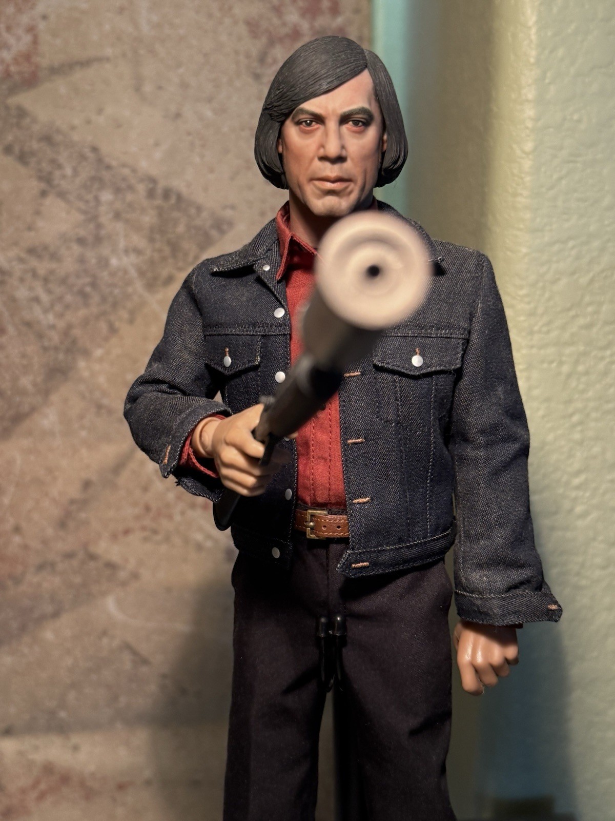 Super Rare Custom Iris Balloonman Anton Chigurh No Country For Old Men 1/6Figure