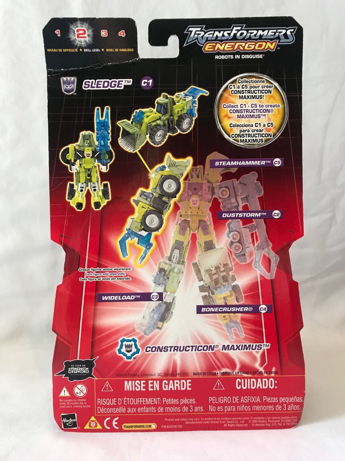 2004 Transformers Energon RID SLEDGE C1 Powerlinx Battles Constructicon NEW MOC