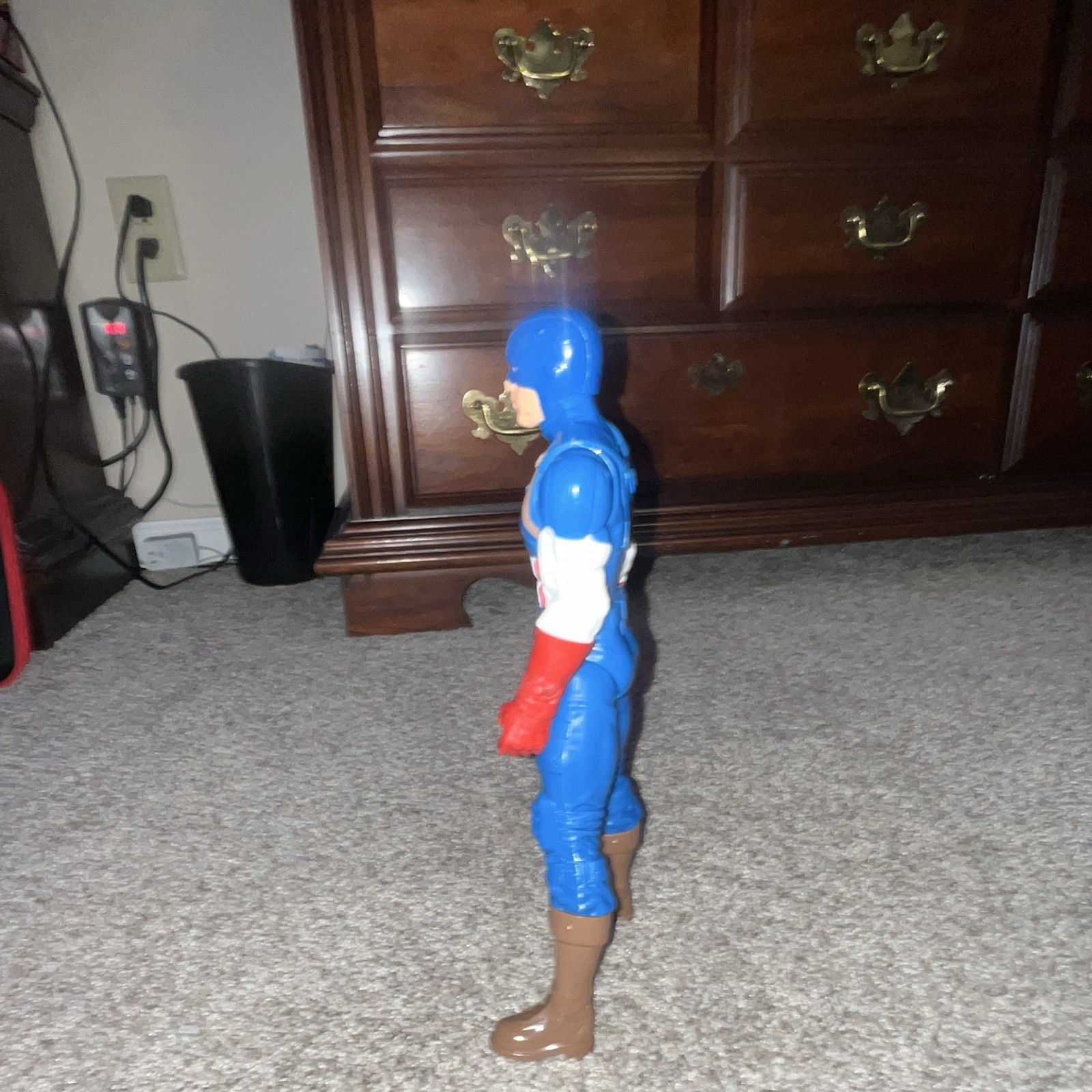 Captain America Plastic Action Figure – Blue Red White Brown