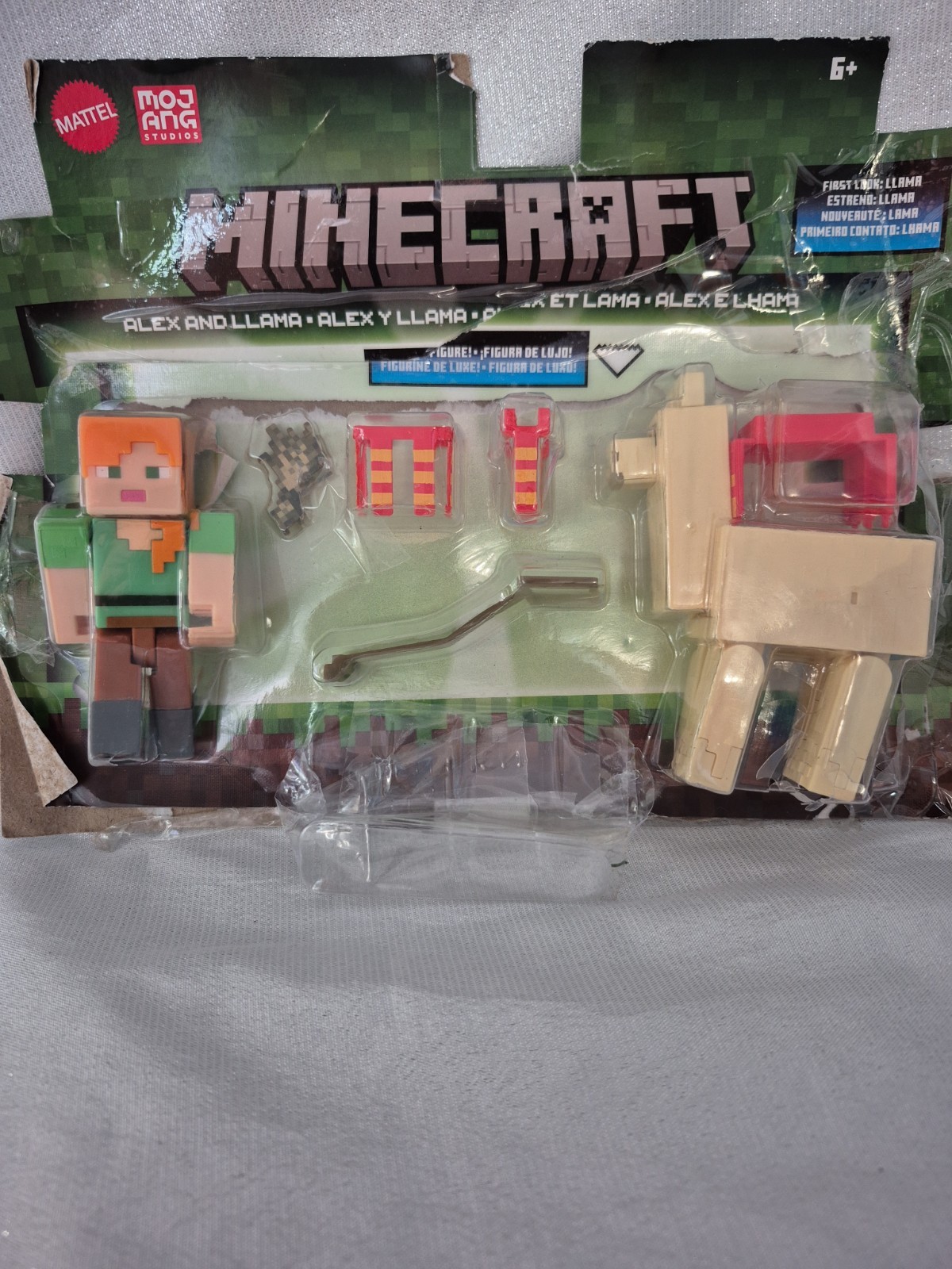 Mattel Mincecraft Alex And Llama Duo 3.25&Prime; Action Figure Set- Damaged Box