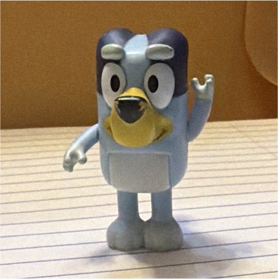 Bluey Blue Dog Figure Plastic Toy – Cartoon & TV Character, Yellow Light Blue