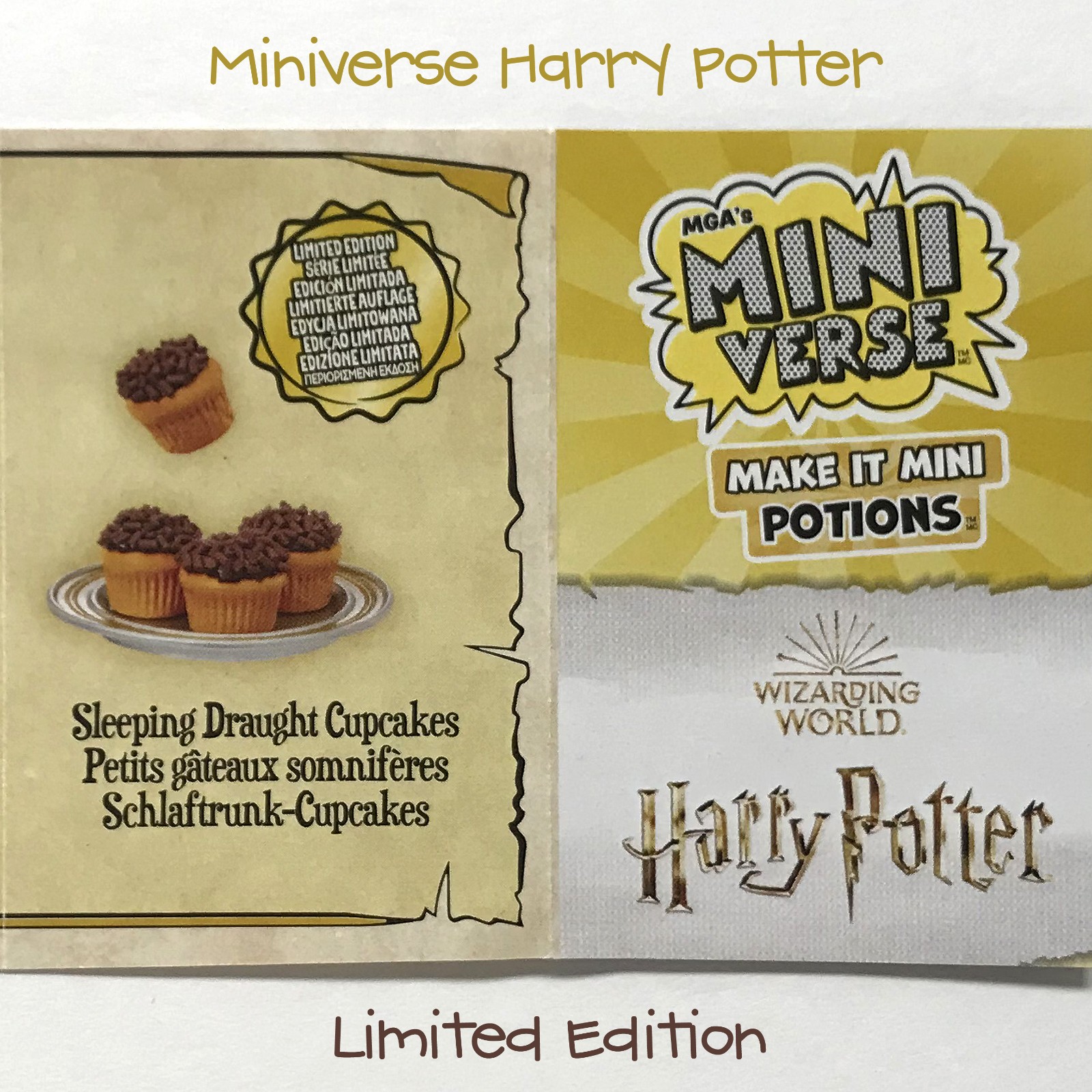 MGA Miniverse Harry Potter SLEEPING DRAUGHT CUPCAKES Make It Mini Potions | NEW
