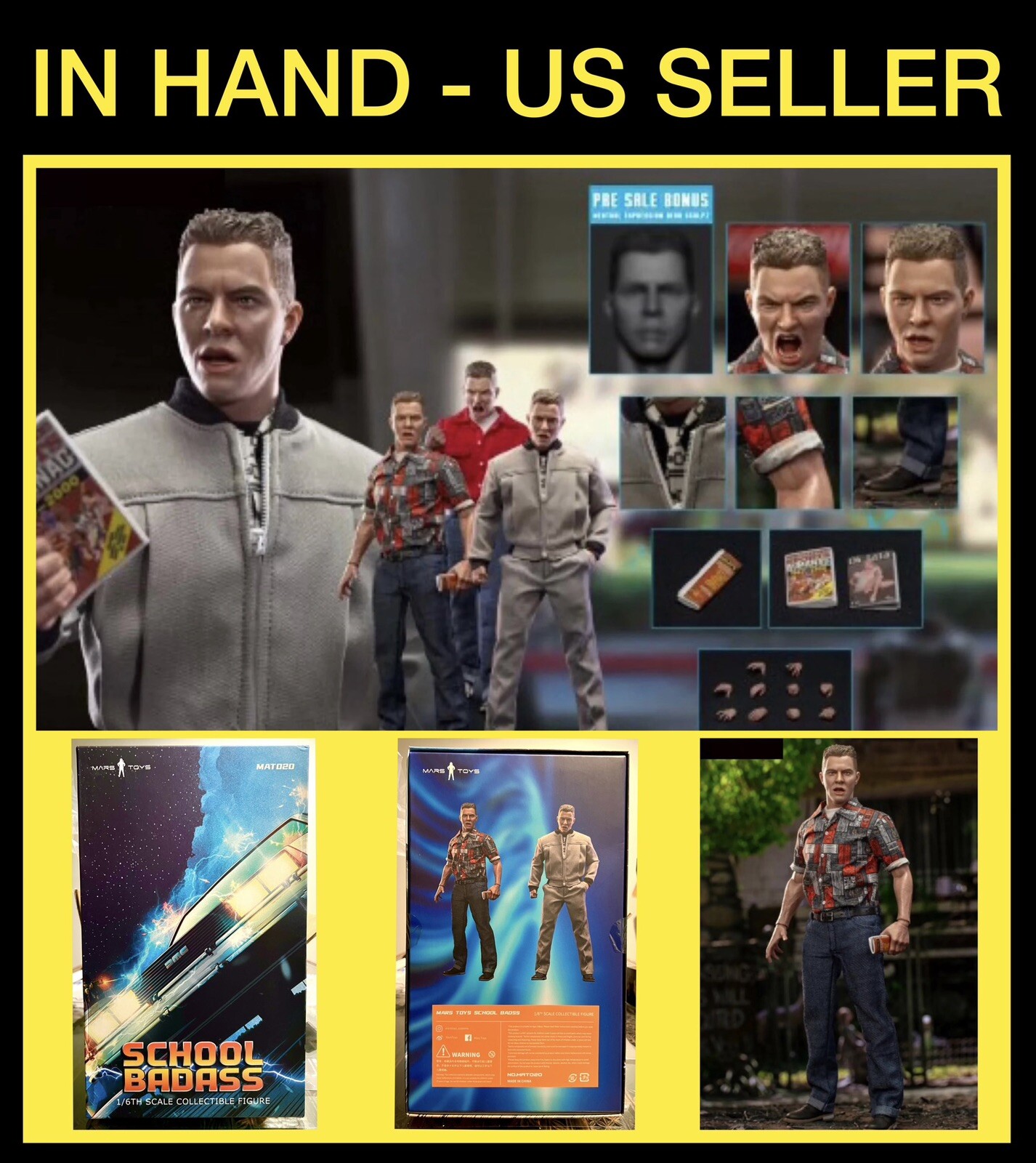 1/6 BTTF Biff Tannen School Badass Back To The Future – In Hand – US Seller