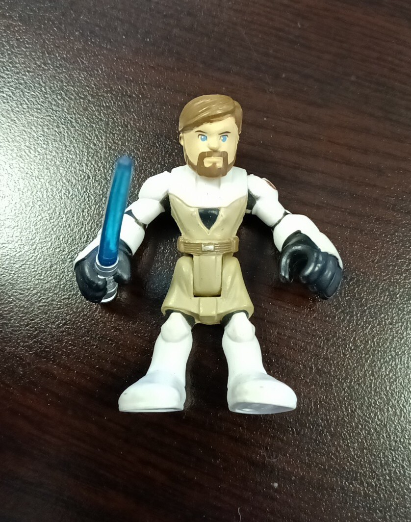 Playskool Star Wars Galactic Heroes OBI-WAN KENOBI figure Clone Wars Armor Used
