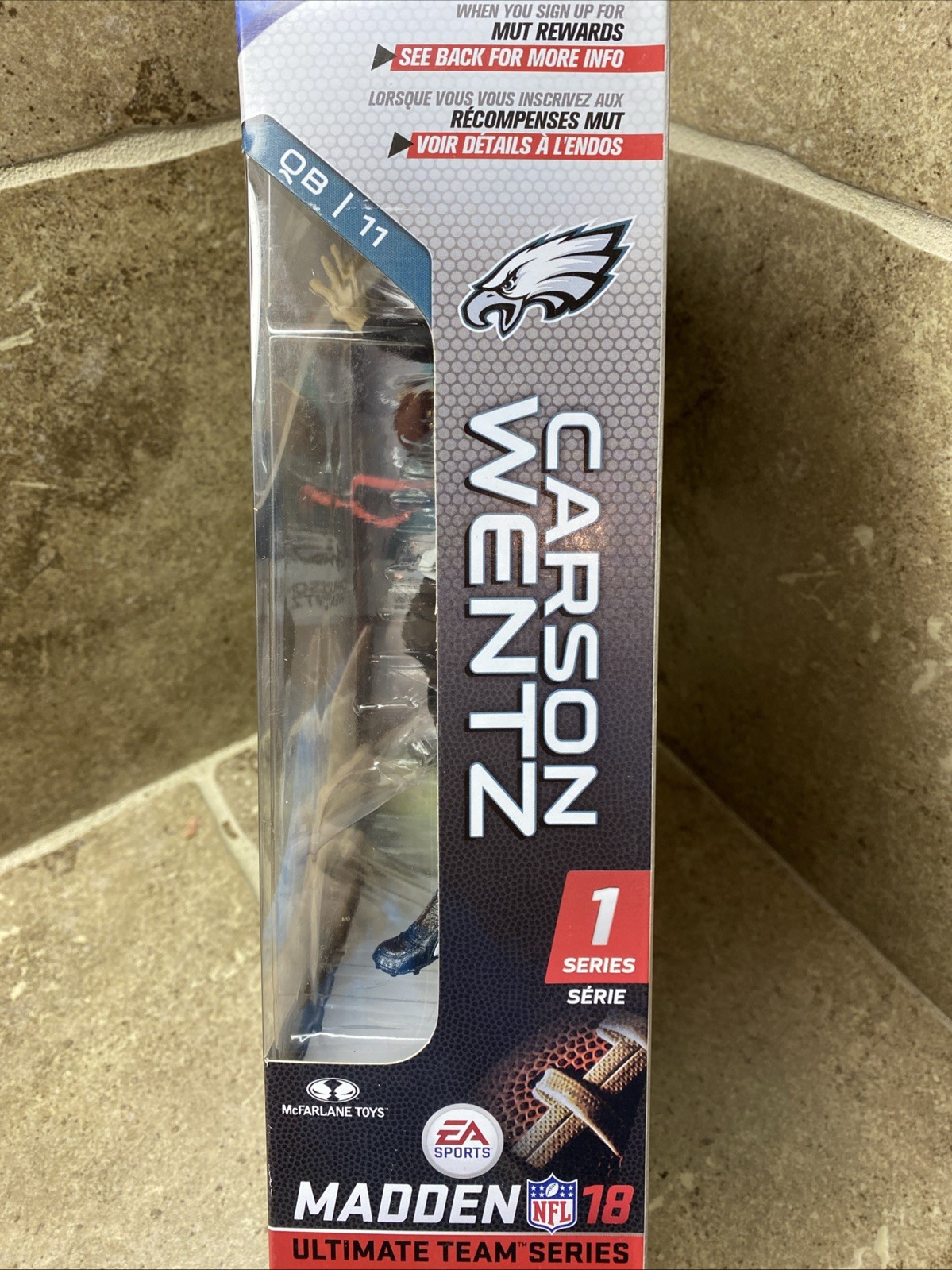 Mcfarlane Carson Wentz Philadelphia Eagles Madden 18 Ultimate Team BLACK JERSEY