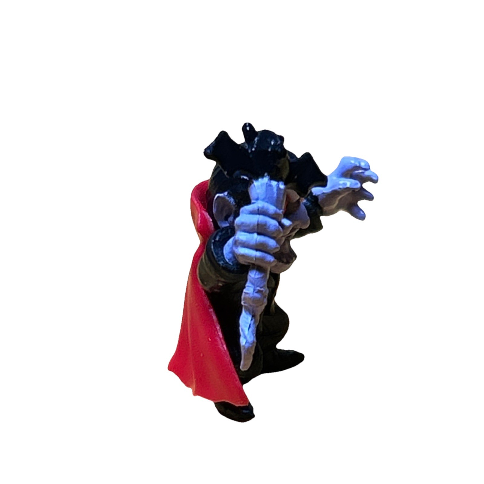 Vampire Figurine Bat Accessory Red Cape Horror Plastic Toy Black Purple