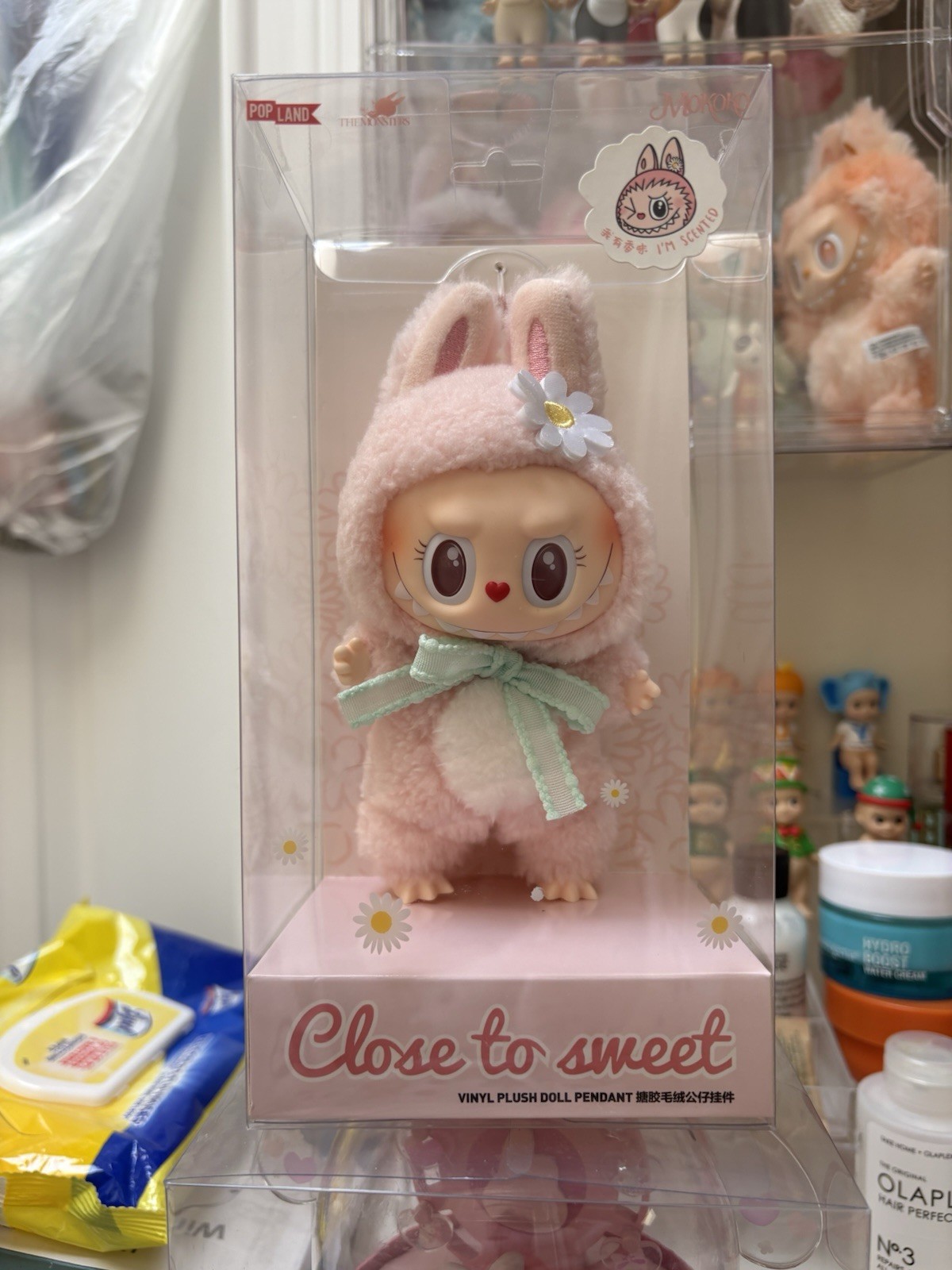 POP LAND MOKOKO Sweetheart Series Close to Sweet Pink Rabbit Figurine Pendant