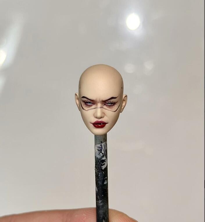 1:6 1:12 1:18 Female Punk Moon Girl Head Sculpt For 6&Prime; 12&Prime; Action Figure Body