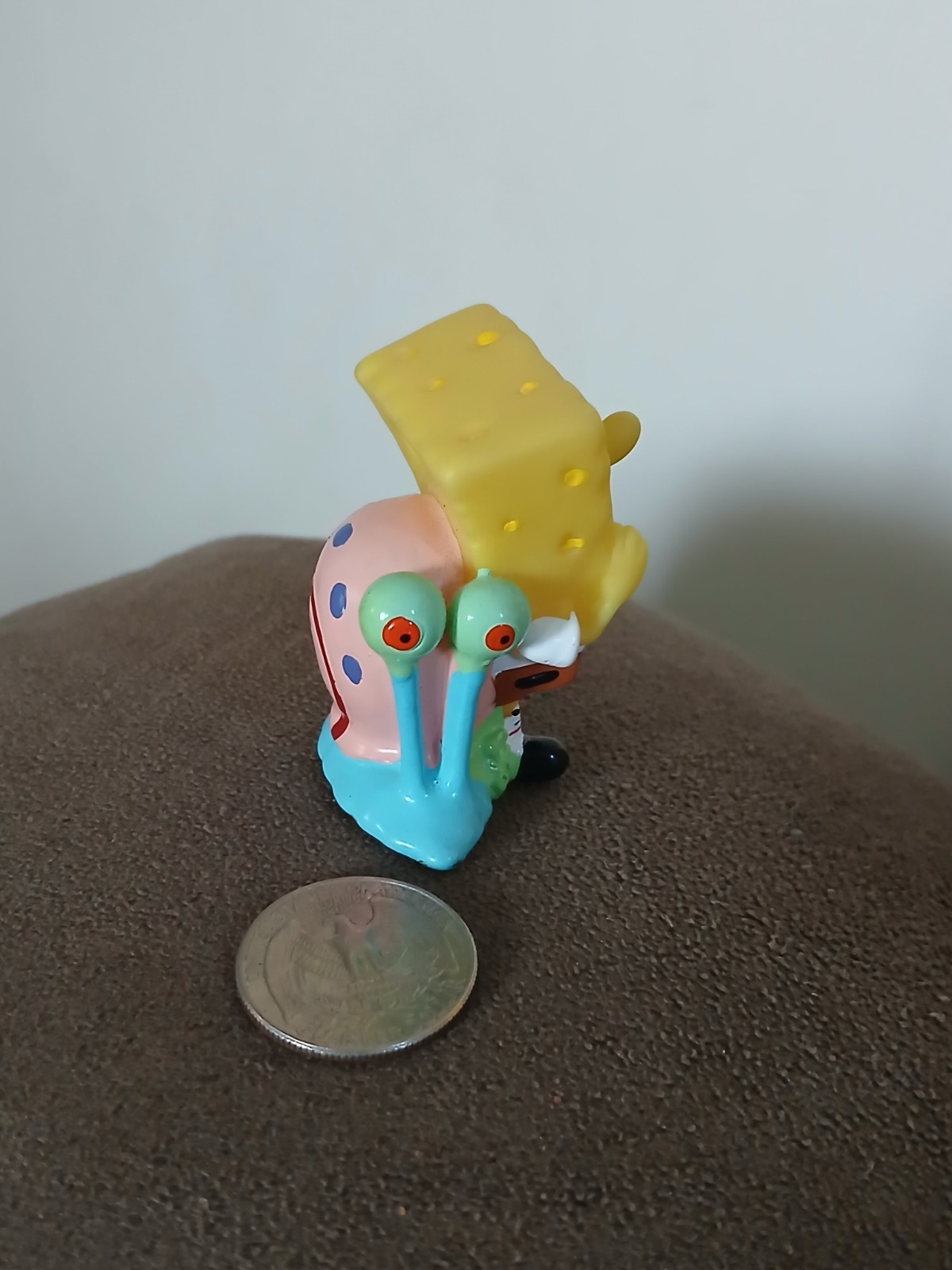 SpongeBob Squarepants & Gary Snail 2” Rubber Figure Toy 2002 Viacom Nickelodeon